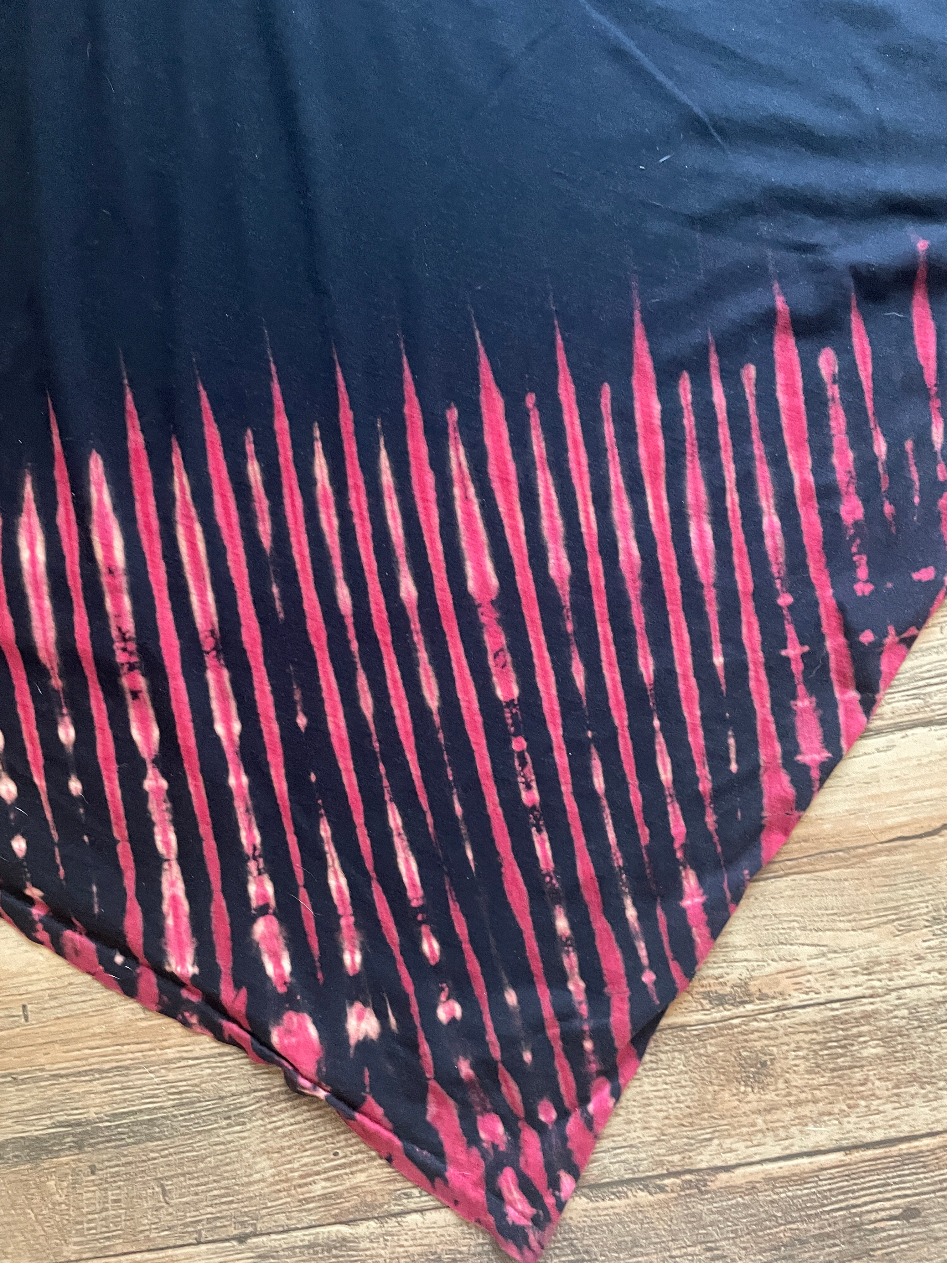 Local Boogeyman El Cucuy Is Near Black and Red Hand-Tie Dyed Short Sleeve T-Shirt (Men's Large)