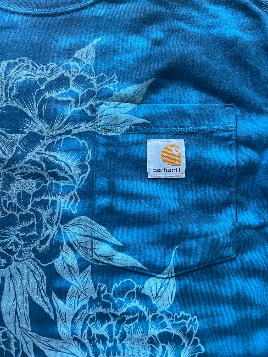 Carhartt Peonies Hand-Tie Dyed Long Sleeve T-Shirt (Men's Small)