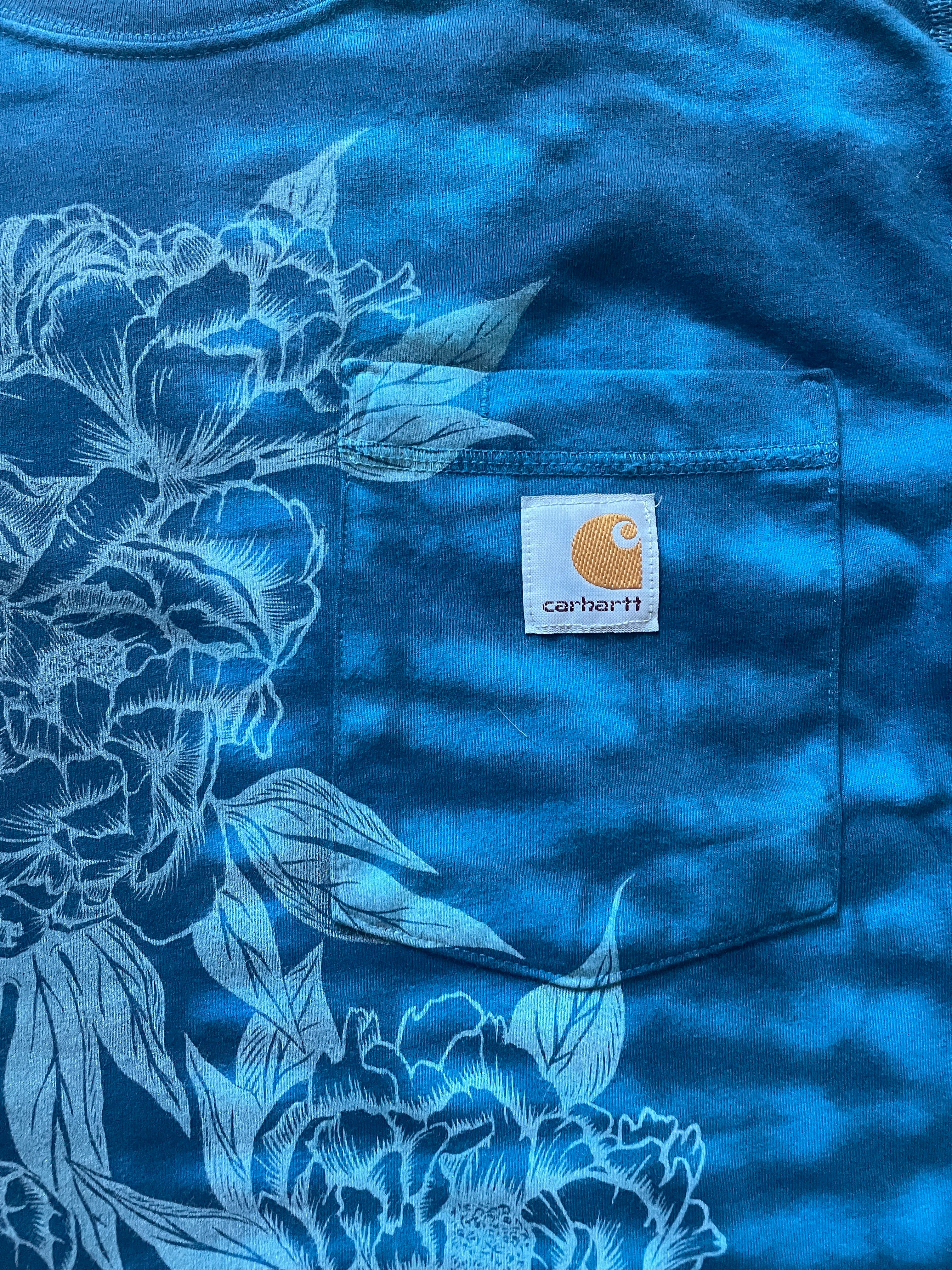Carhartt Peonies Hand-Tie Dyed Long Sleeve T-Shirt (Men's Small)