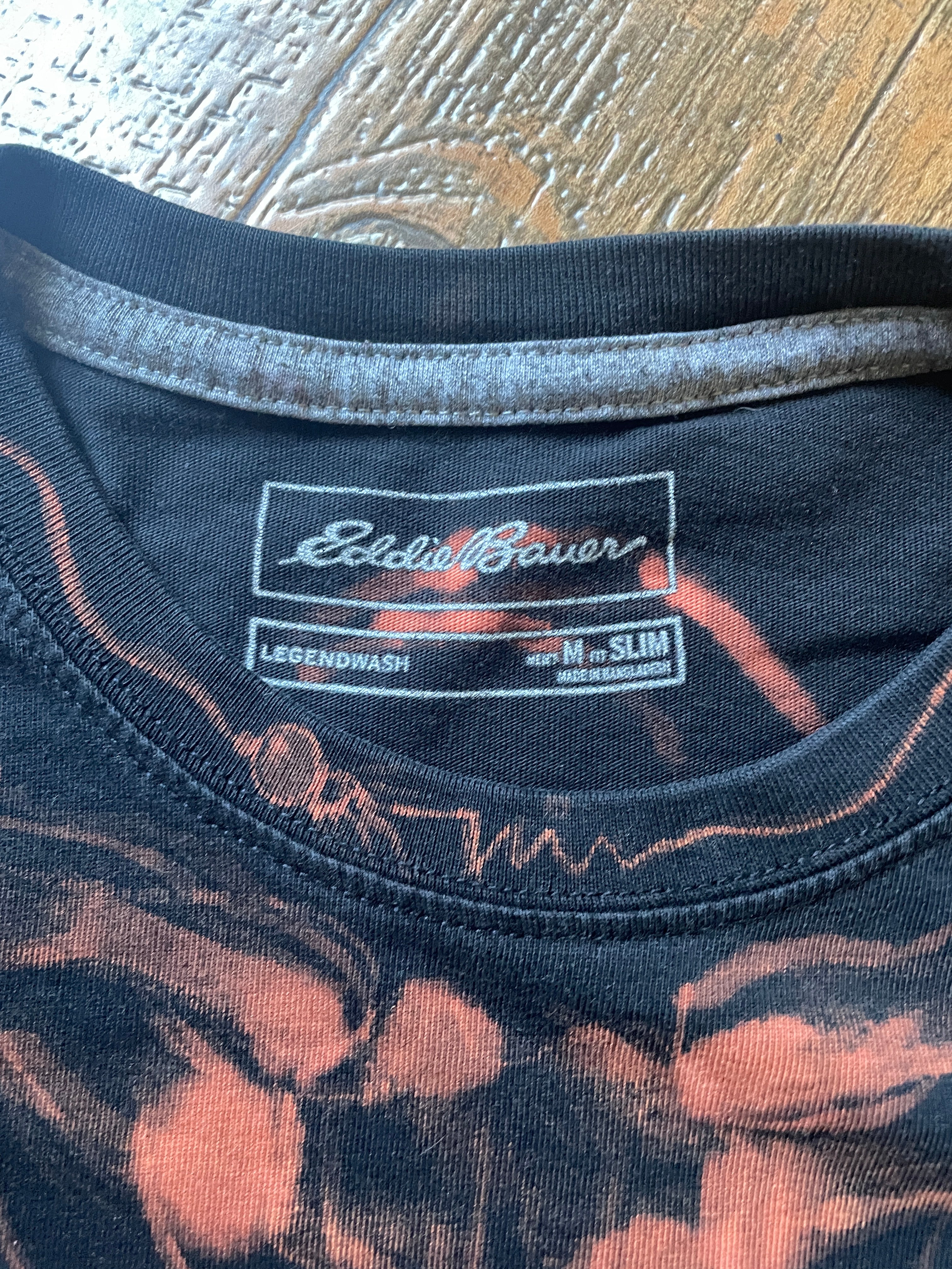 Skeleton Hand-Painted, Hand-Tie Dyed Long Sleeve T-Shirt (Men's Medium)