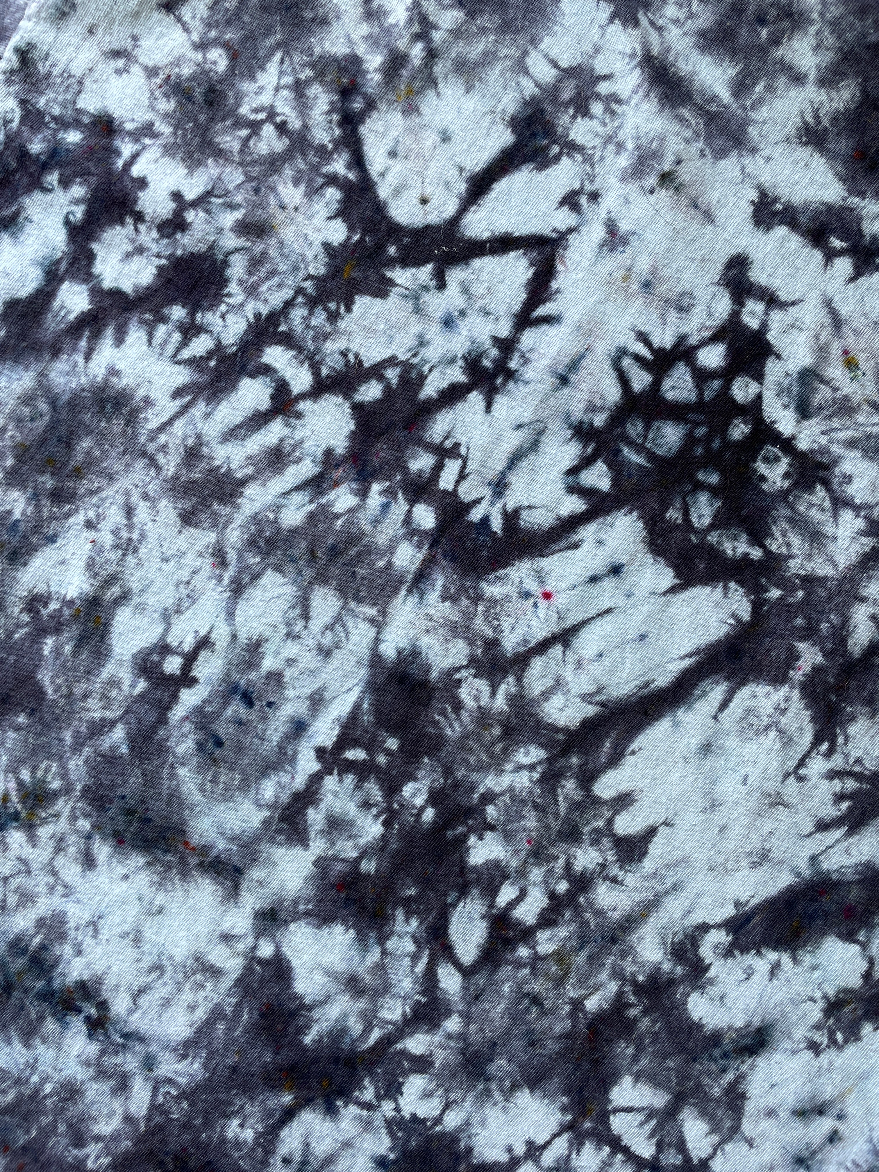 2XL Men’s Champion Logo Monochromatic Handmade Tie Dye T-Shirt | One-Of-a-Kind White and Black Short Sleeve