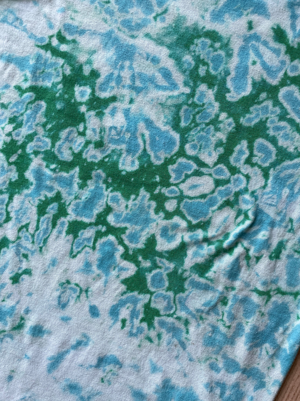 MEDIUM Men’s I Heart Our Public Lands Handmade Tie Dye T-Shirt | One-Of-a-Kind Green and White Short Sleeve