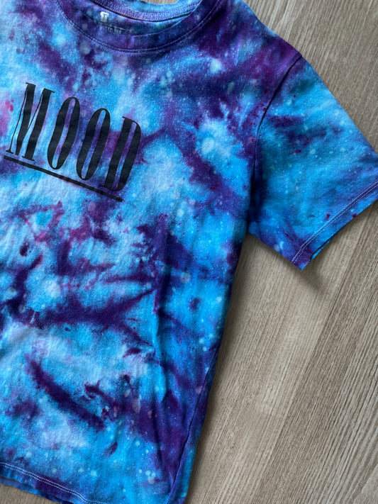 MEDIUM Women’s Cotton:On MOOD Galaxy Handmade Tie Dye T-Shirt | One-Of-a-Kind Blue and Purple Short Sleeve