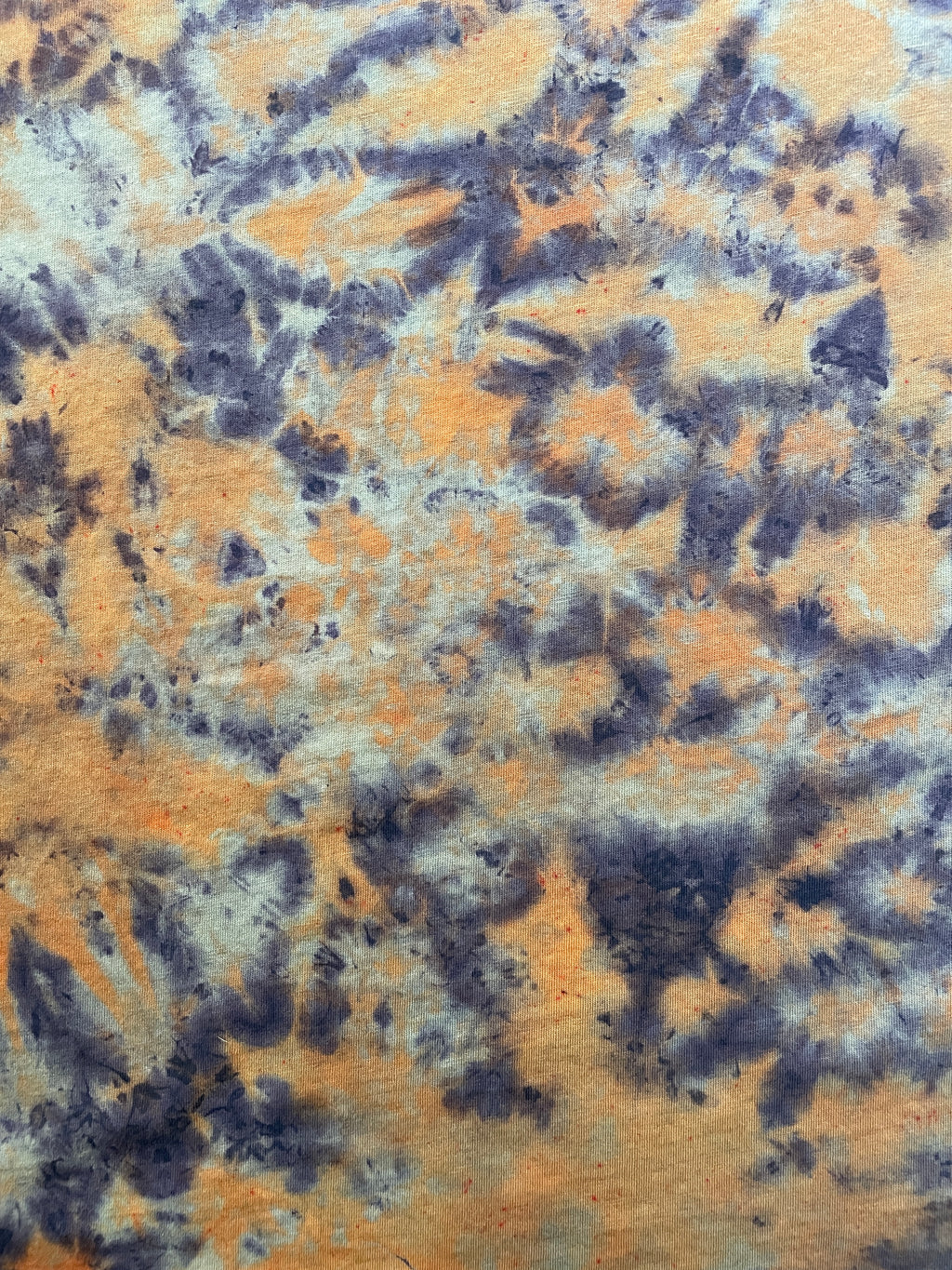 Tecovas Western Goods Blue and Brown Reverse Tie Dye Short Sleeve T-Shirt | Men's Medium