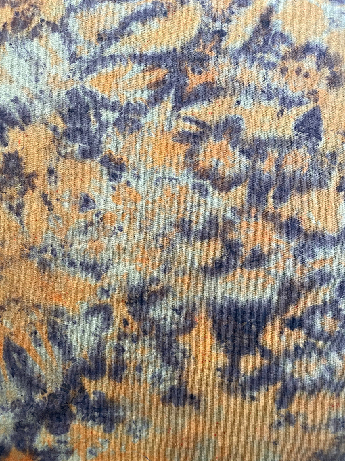 Tecovas Western Goods Blue and Brown Reverse Tie Dye Short Sleeve T-Shirt | Men's Medium
