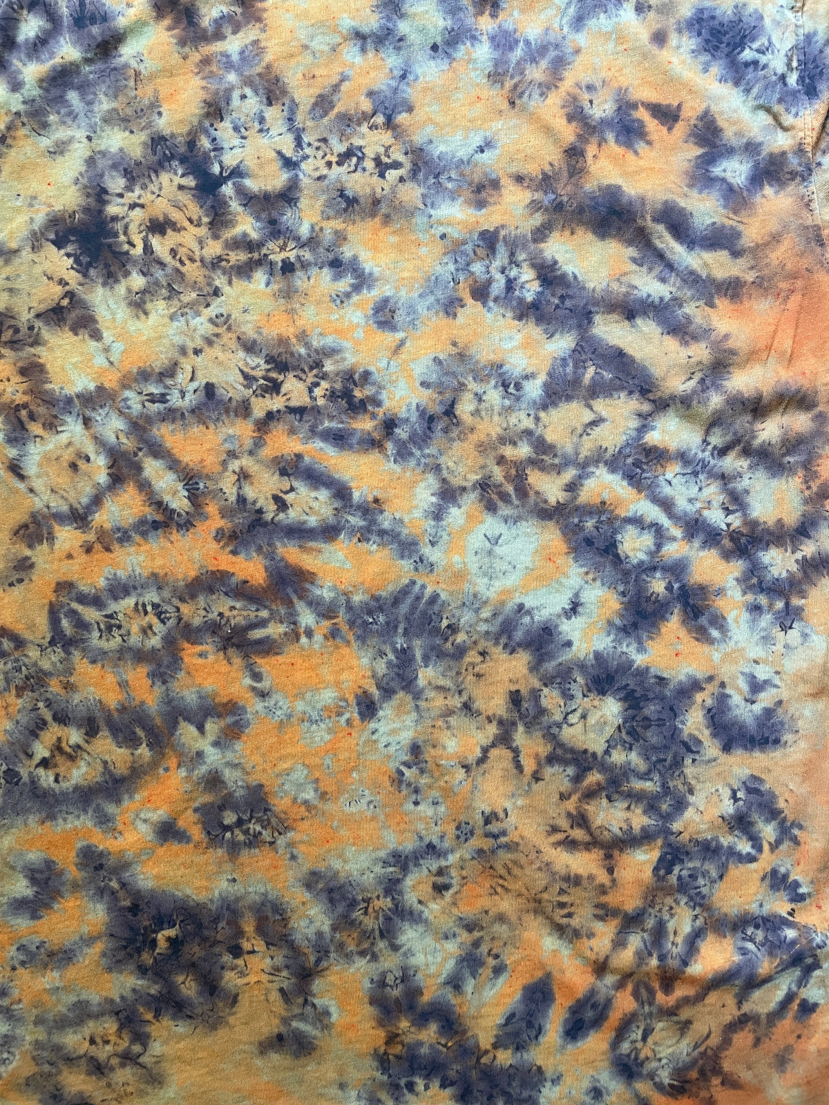 Tecovas Western Goods Blue and Brown Reverse Tie Dye Short Sleeve T-Shirt | Men's Medium