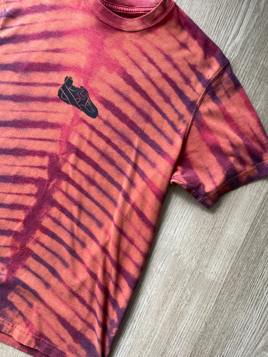 MEDIUM Men’s Eddie Bauer Climbing Shoe Handmade Tie Dye T-Shirt | One-Of-a-Kind Shades of Orange Short Sleeve