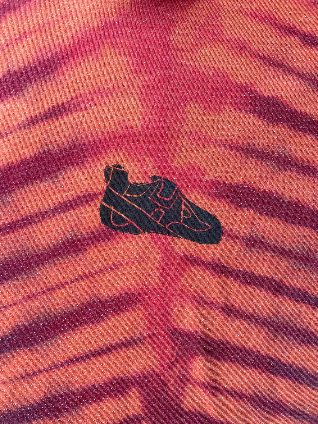 MEDIUM Men’s Eddie Bauer Climbing Shoe Handmade Tie Dye T-Shirt | One-Of-a-Kind Shades of Orange Short Sleeve