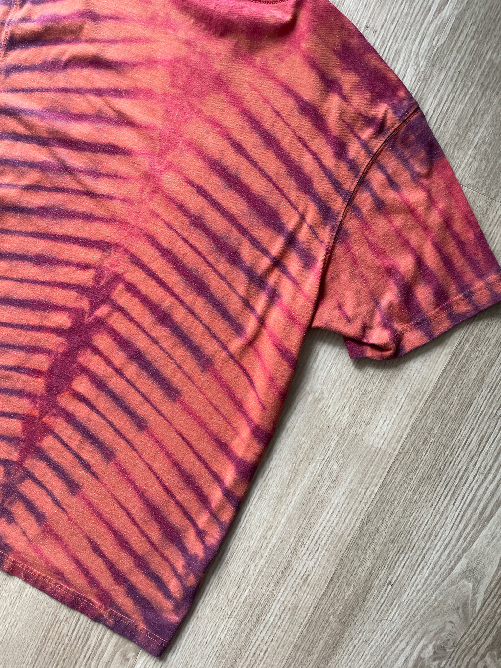 MEDIUM Men’s Eddie Bauer Climbing Shoe Handmade Tie Dye T-Shirt | One-Of-a-Kind Shades of Orange Short Sleeve