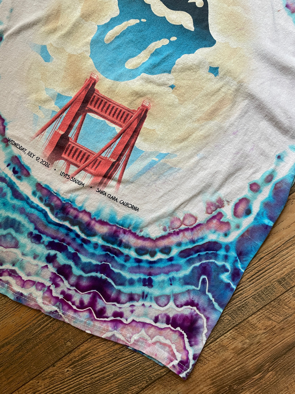 The Rolling Stones Hackney Diamonds Galaxy Geode Tie Dye Short Sleeve T-Shirt | Men's Large