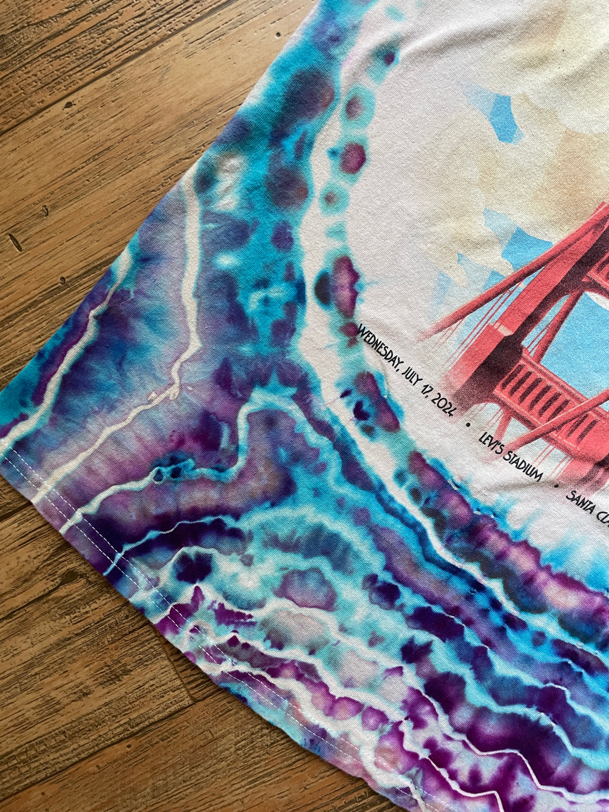 The Rolling Stones Hackney Diamonds Galaxy Geode Tie Dye Short Sleeve T-Shirt | Men's Large