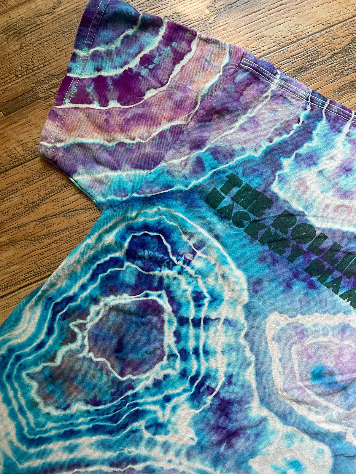 The Rolling Stones Hackney Diamonds Galaxy Geode Tie Dye Short Sleeve T-Shirt | Men's Large
