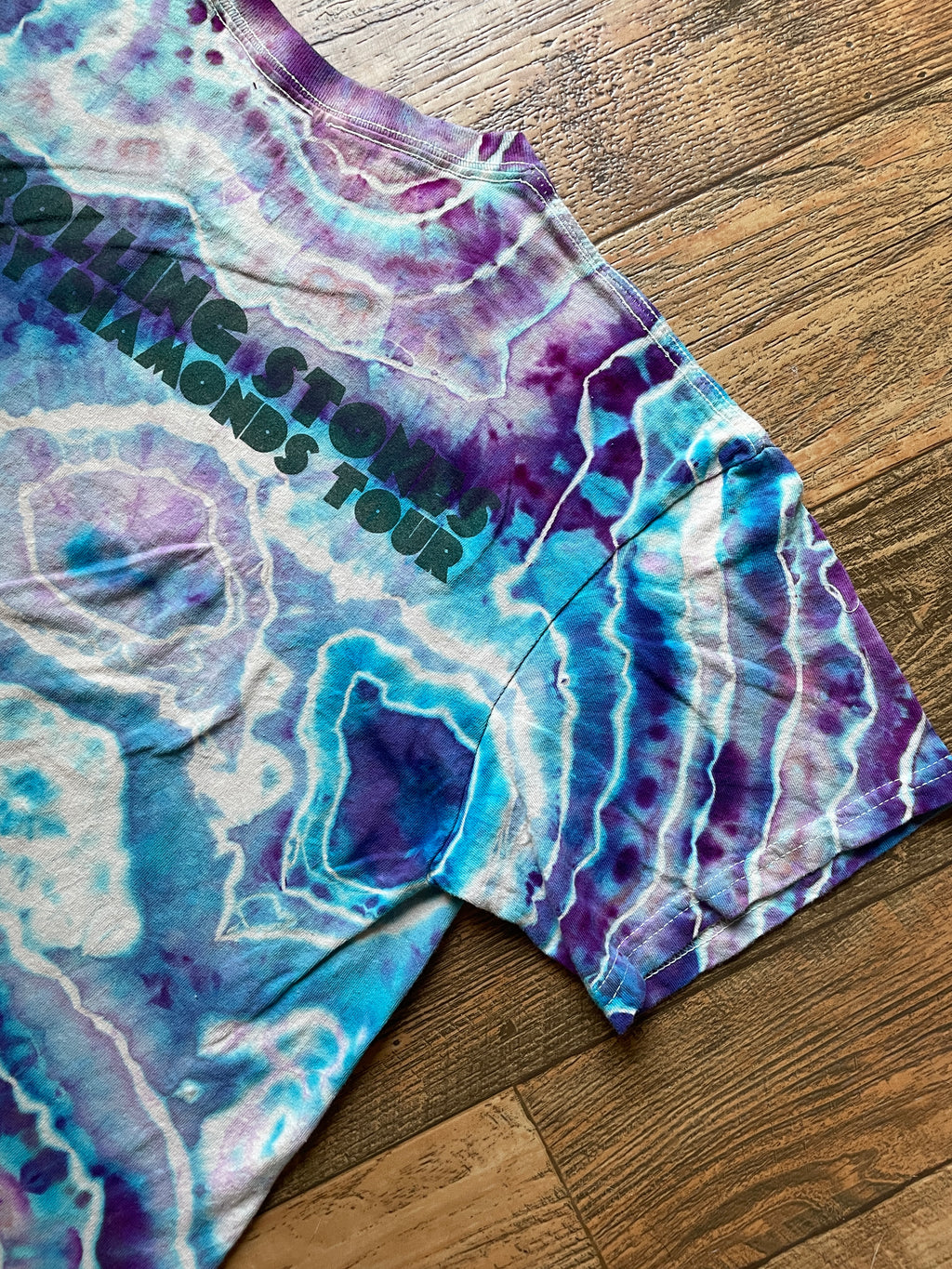 The Rolling Stones Hackney Diamonds Galaxy Geode Tie Dye Short Sleeve T-Shirt | Men's Large
