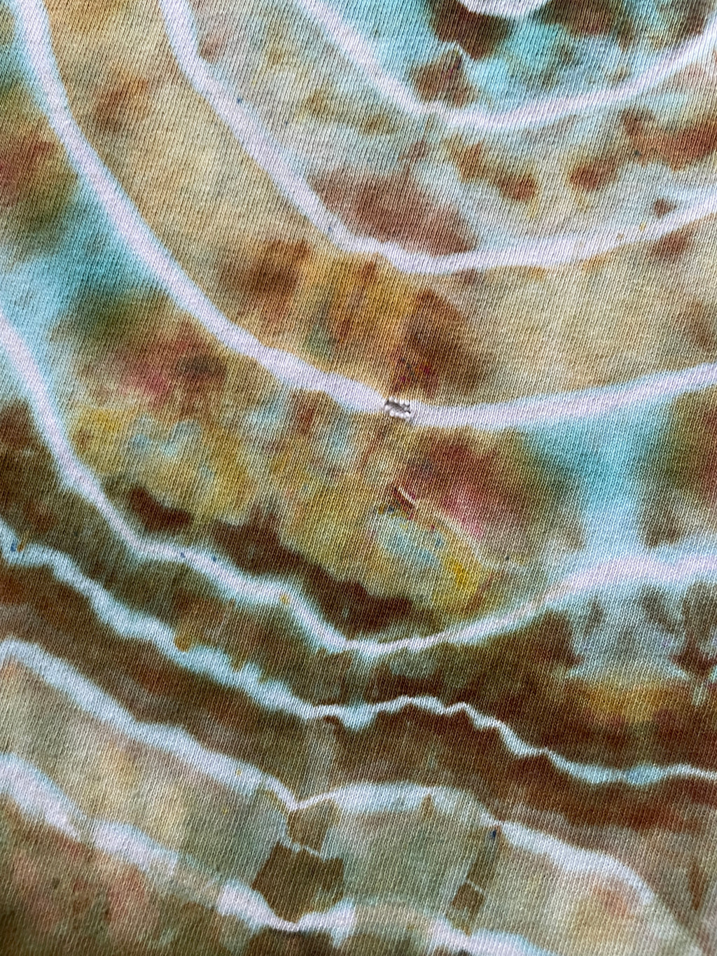 Native American Chief Sky Horses Earth Tones Geode Tie Dye Short Sleeve T-Shirt | Men's 2XL
