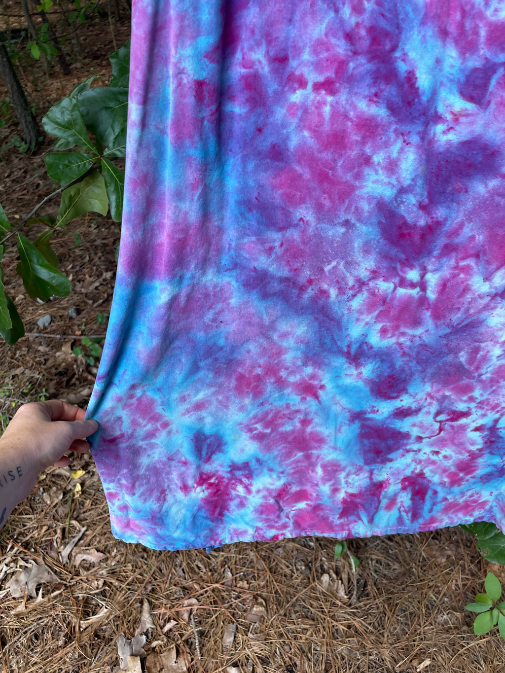 LARGE Women’s Handmade Galaxy Dye Silk Dress | One-Of-a-Kind Upcycled Sleeveless Dress