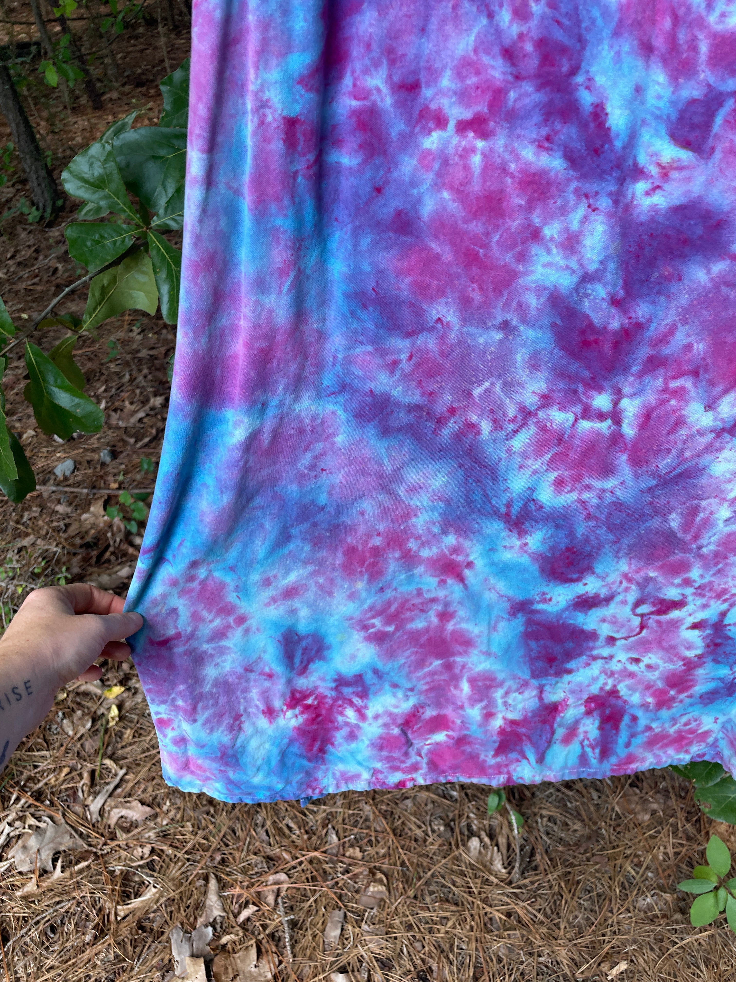 LARGE Women’s Handmade Galaxy Dye Silk Dress | One-Of-a-Kind Upcycled Sleeveless Dress