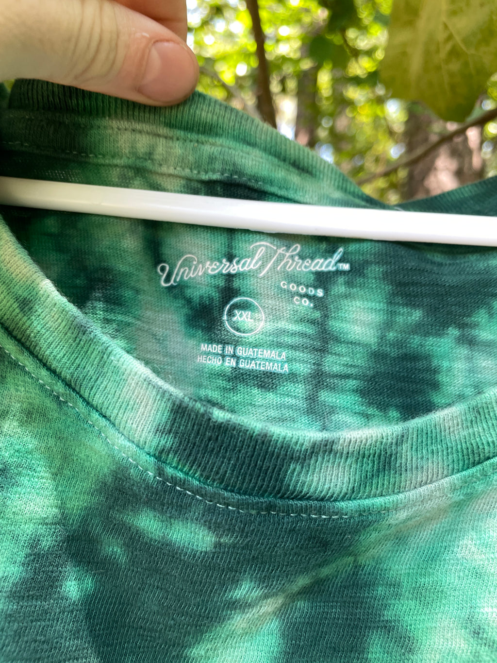 XXL Women’s Handmade Tie Dye Knee-Length Dress | One-Of-a-Kind Upcycled Short Sleeve Dress with Indian Paintbrush Block Print