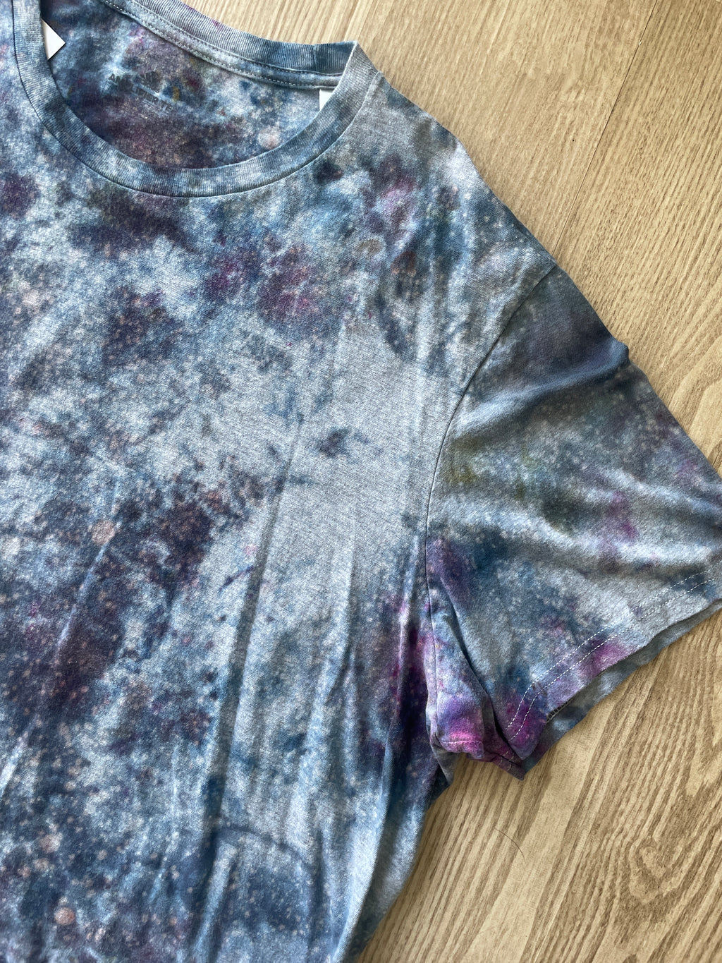 3XL Men’s adidas Tie Dye T-Shirt | One-Of-a-Kind Gray and Black Ice Dye Short Sleeve