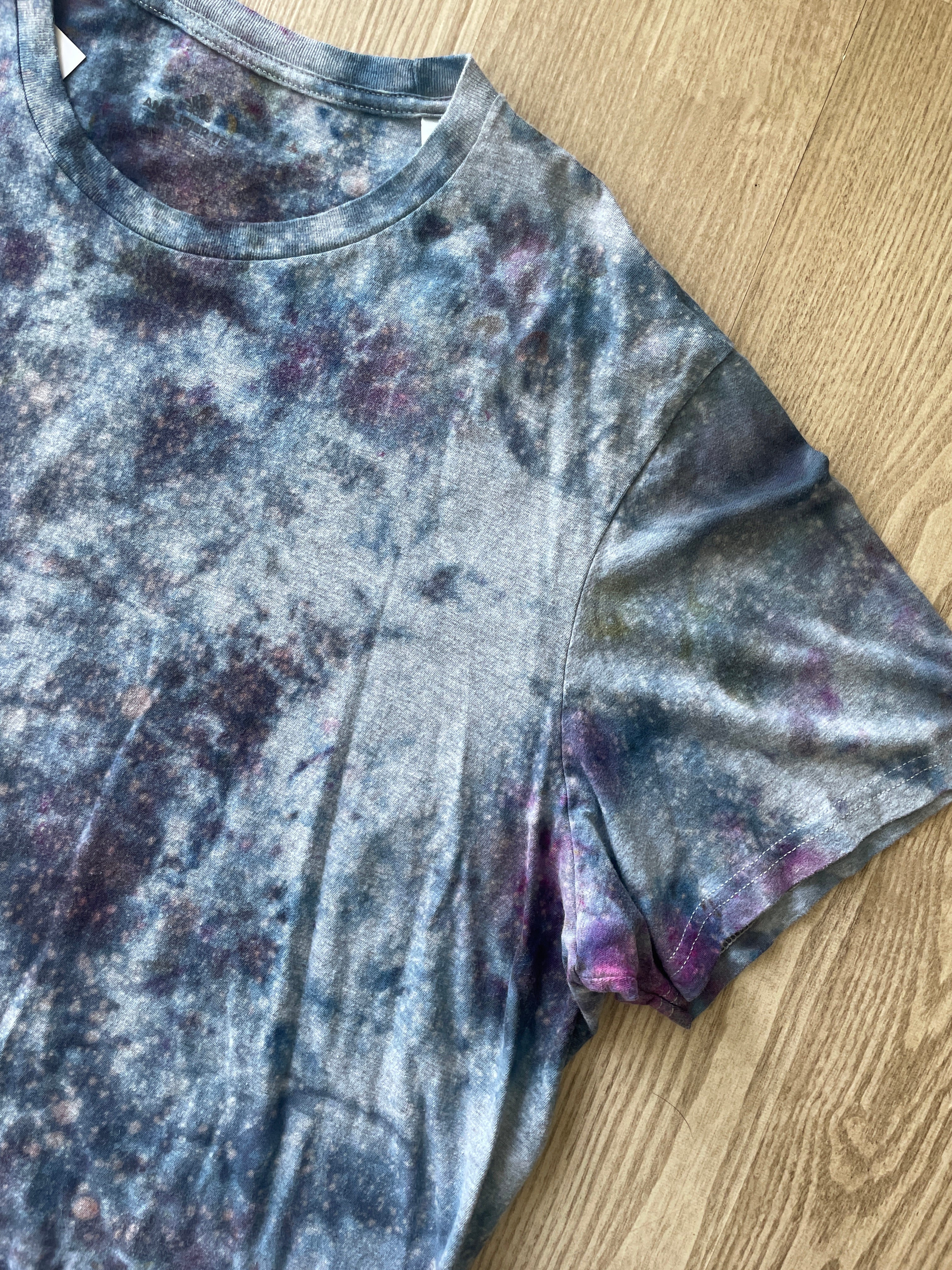 3XL Men’s adidas Tie Dye T-Shirt | One-Of-a-Kind Gray and Black Ice Dye Short Sleeve