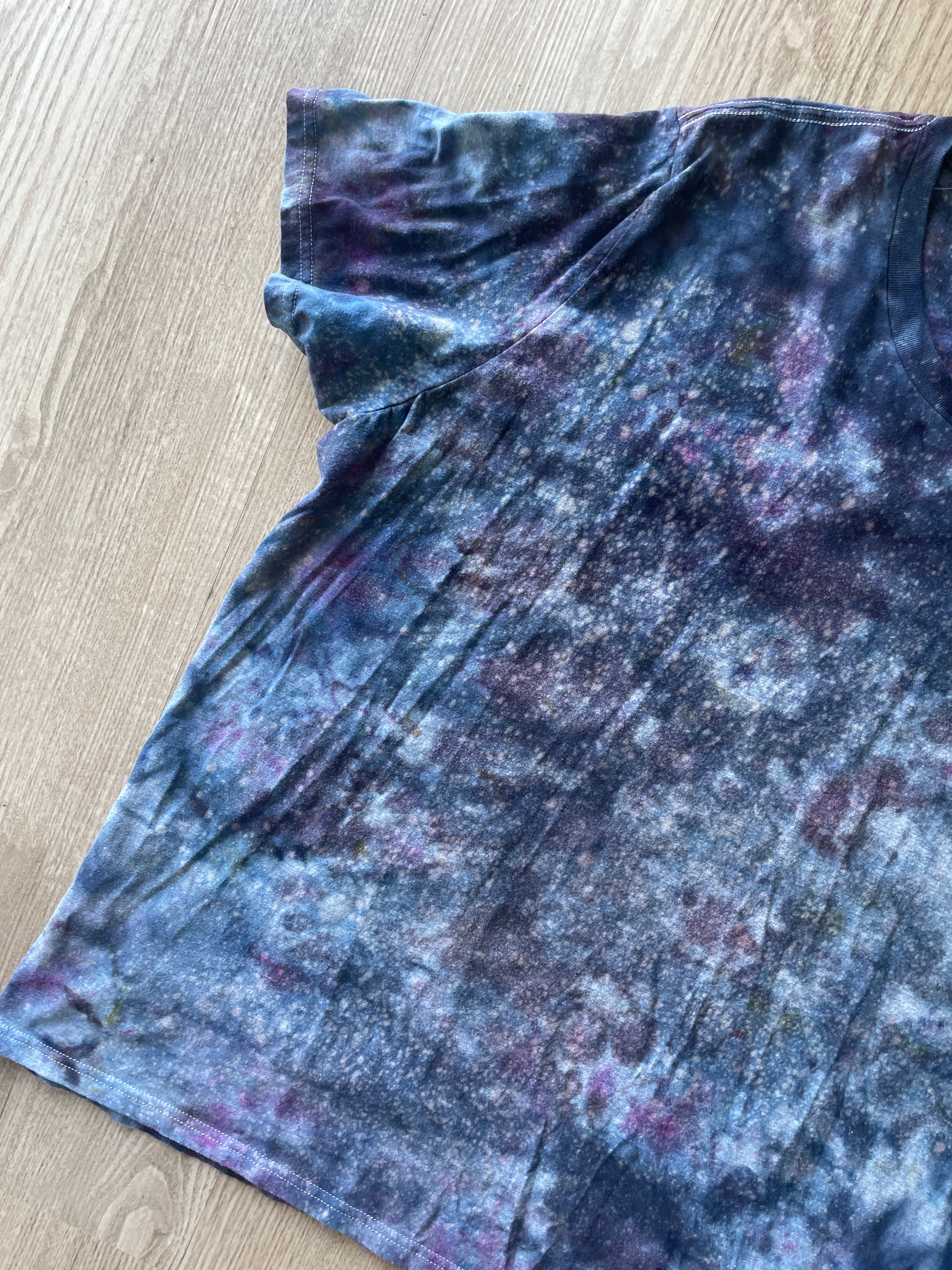 3XL Men’s adidas Tie Dye T-Shirt | One-Of-a-Kind Gray and Black Ice Dye Short Sleeve