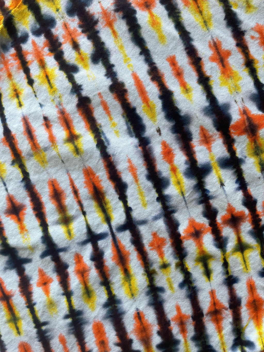 SMALL Men’s Bugs Bunny Toon Squad Tie Dye T-Shirt | One-Of-a-Kind Orange, Yellow, and Black Crumpled Short Sleeve