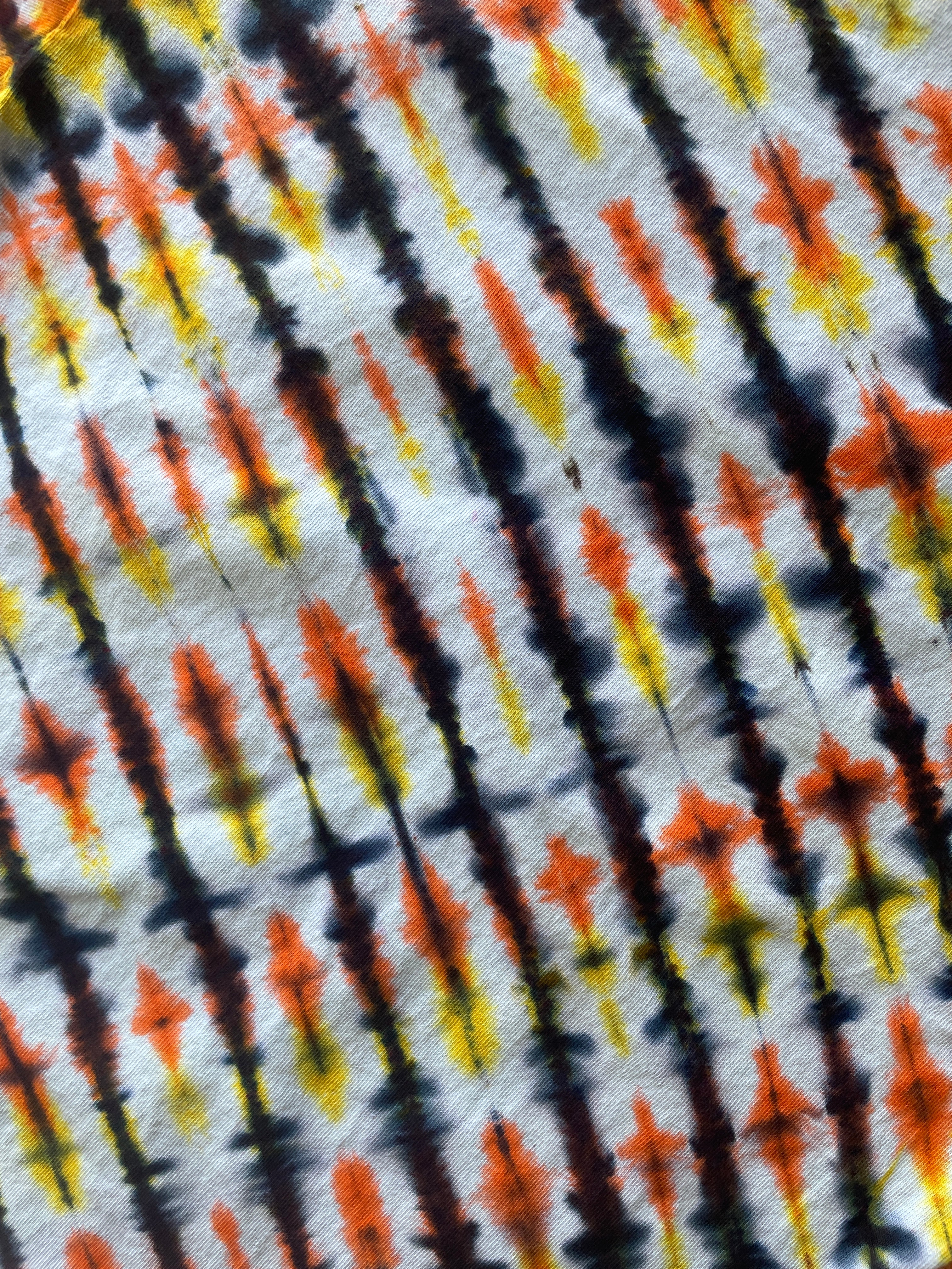 SMALL Men’s Bugs Bunny Toon Squad Tie Dye T-Shirt | One-Of-a-Kind Orange, Yellow, and Black Crumpled Short Sleeve