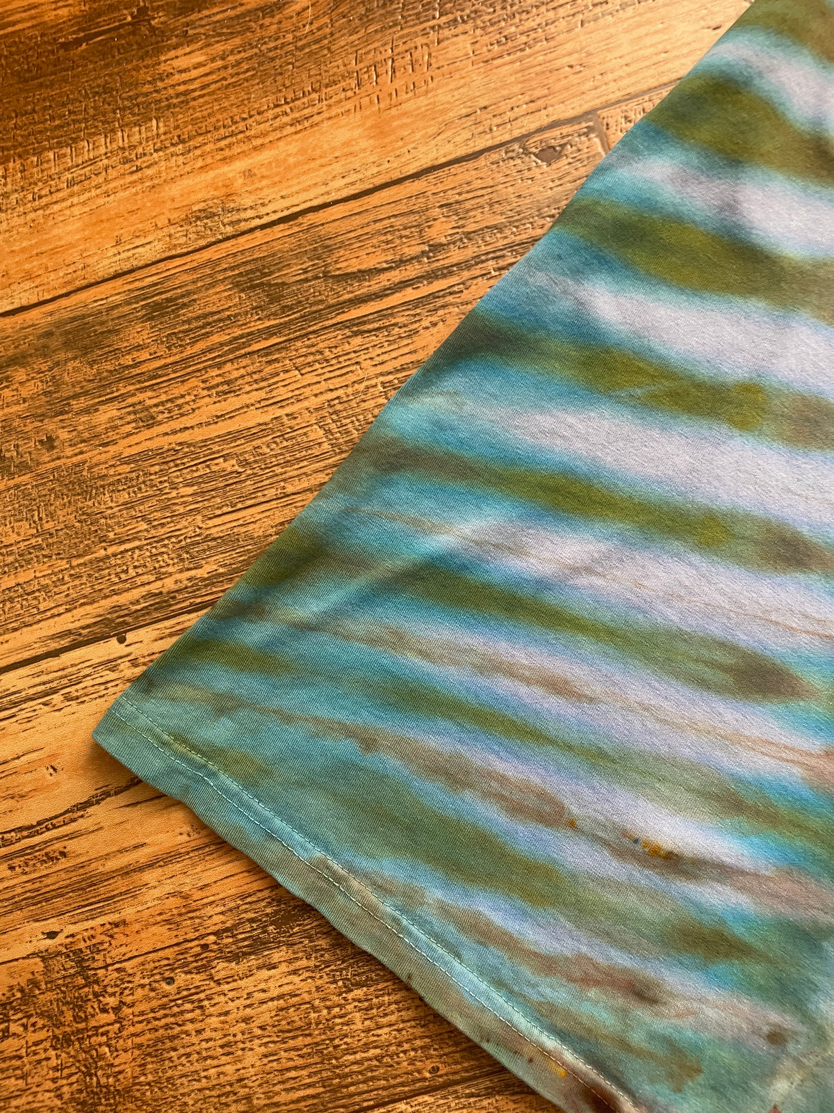 Yosemite National Park Blue and Brown Tie Dye Short Sleeve T-Shirt | Men's XL