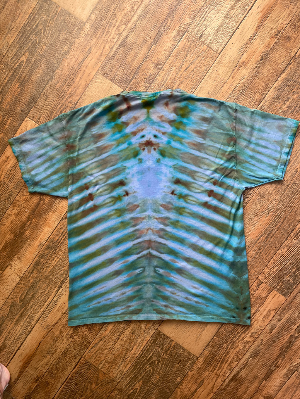 Yosemite National Park Blue and Brown Tie Dye Short Sleeve T-Shirt | Men's XL