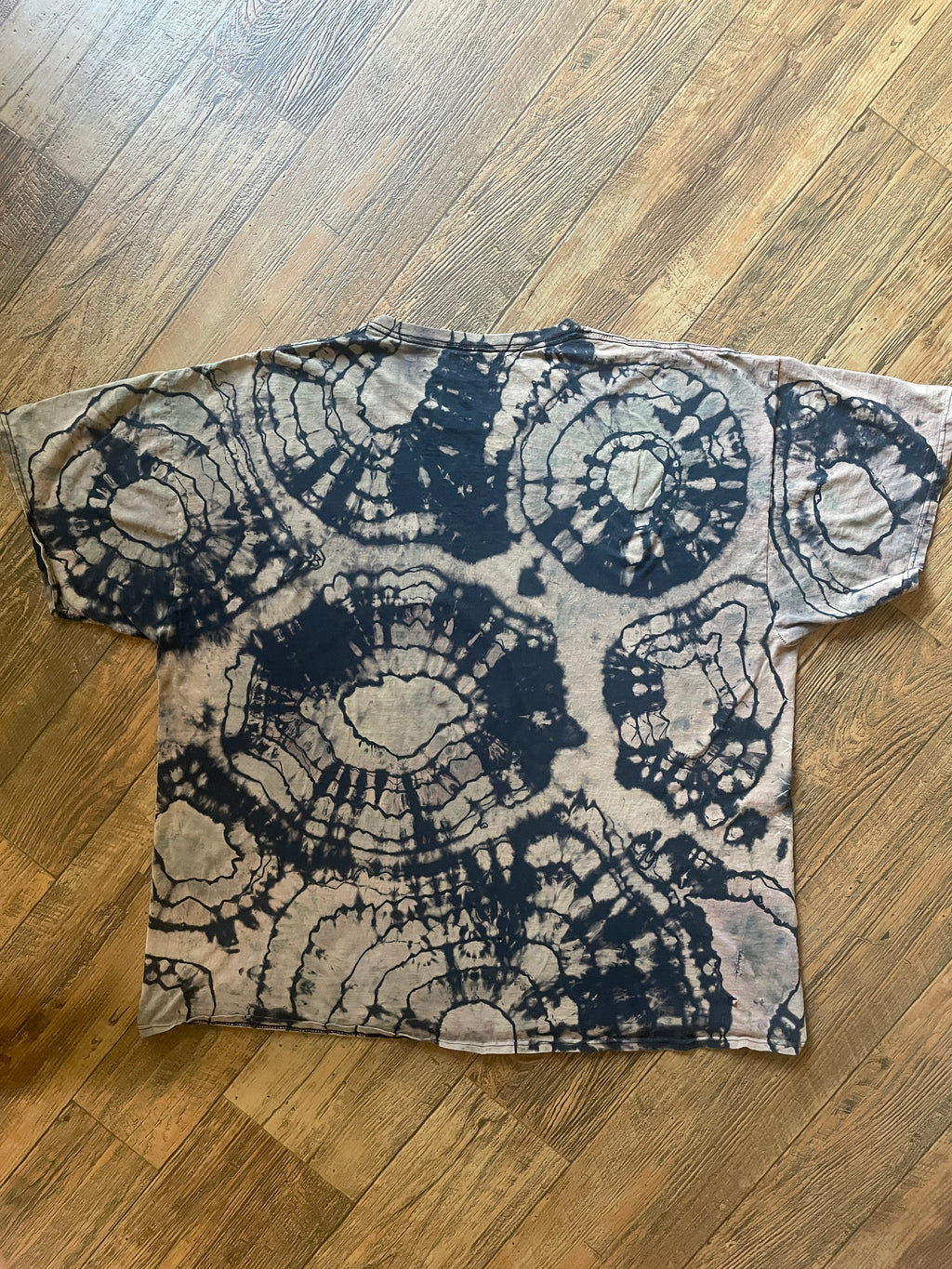 Pitbull Guard Dog Earth Tones Reverse Tie Dye Short Sleeve T-Shirt | Men's 3XL