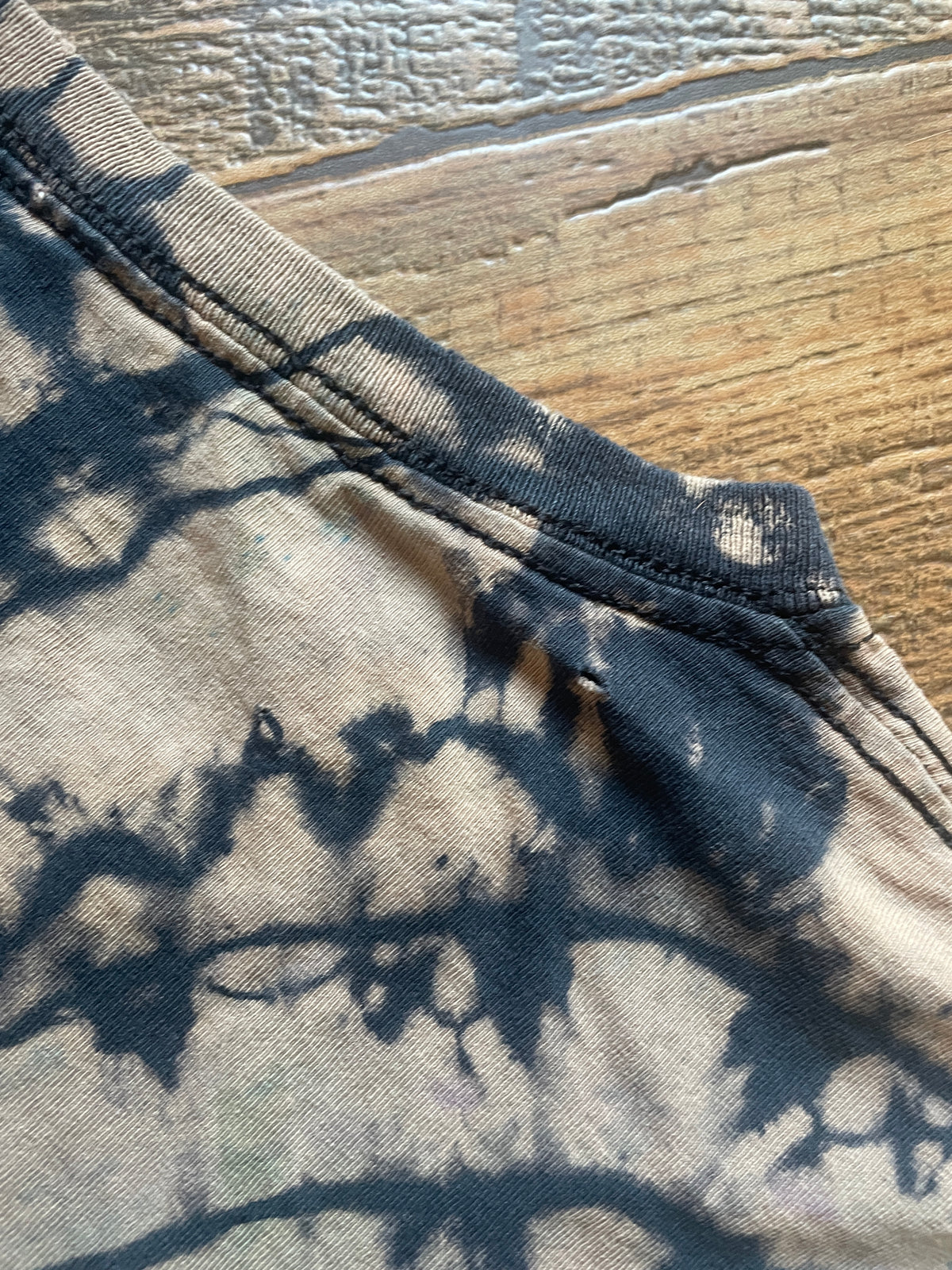 Pitbull Guard Dog Earth Tones Reverse Tie Dye Short Sleeve T-Shirt | Men's 3XL