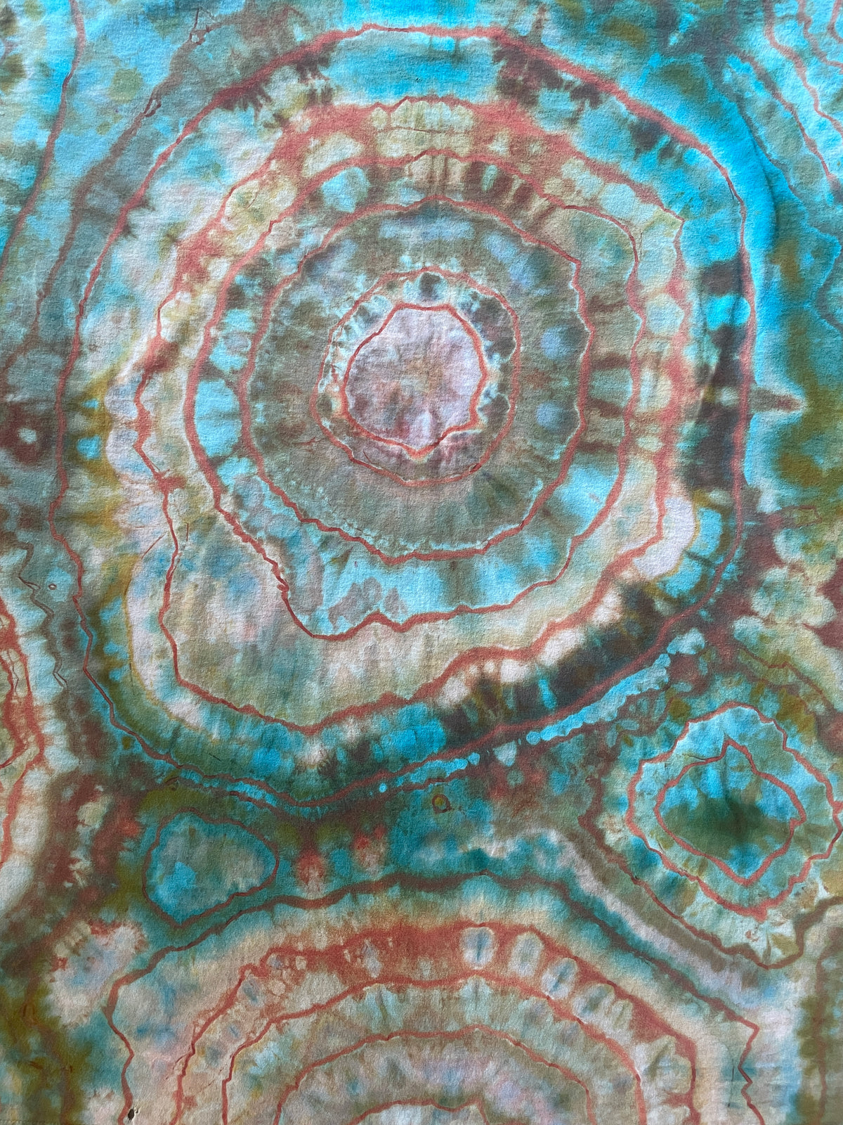 Jaguar Pouncing Orange and Green Geode Reverse Tie Dye Short Sleeve T-Shirt | Men's 3XL