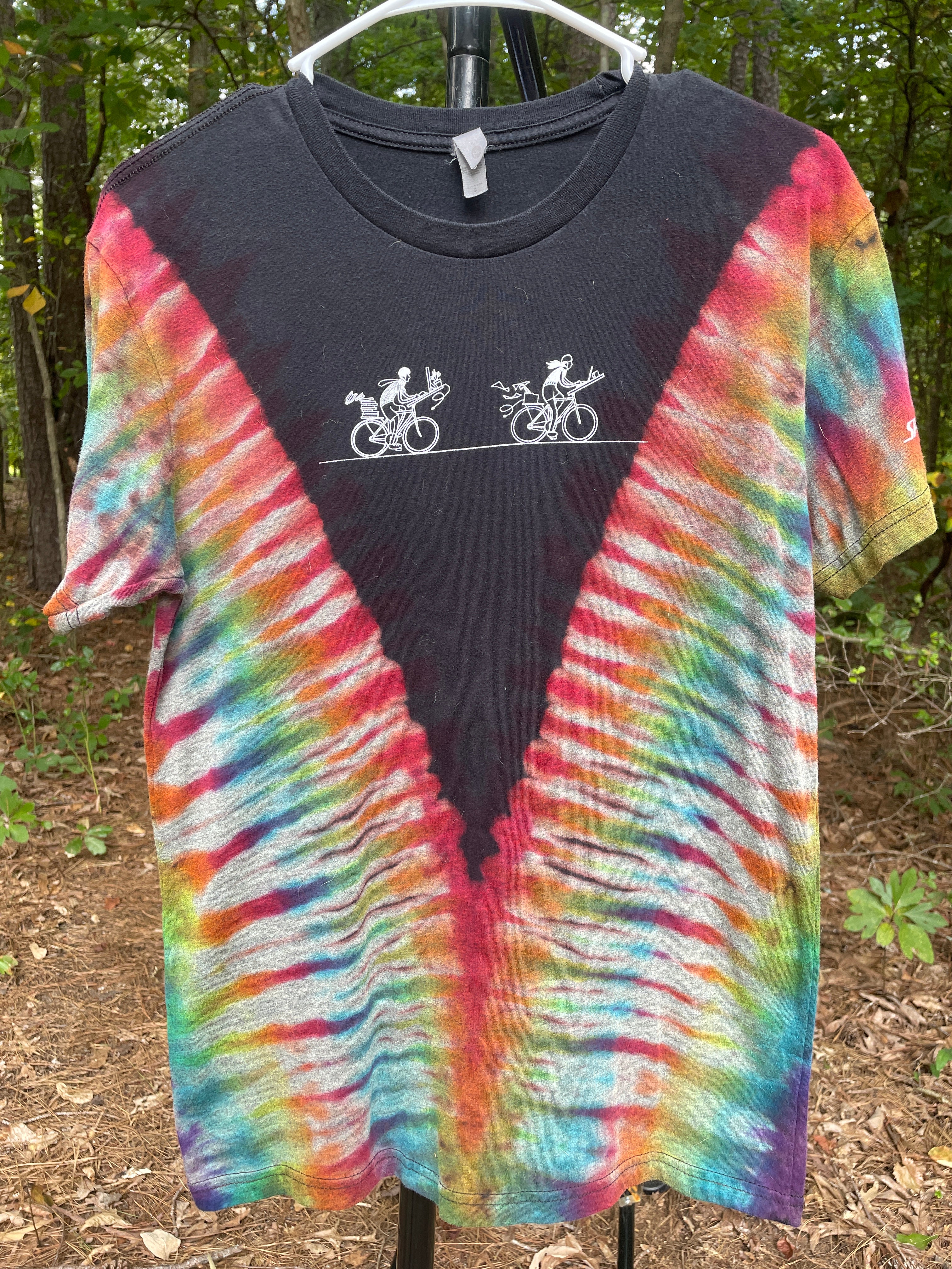 Specialized Bike to Work Day Short Sleeve Reverse Tie Dye T-Shirt (Men's Small)