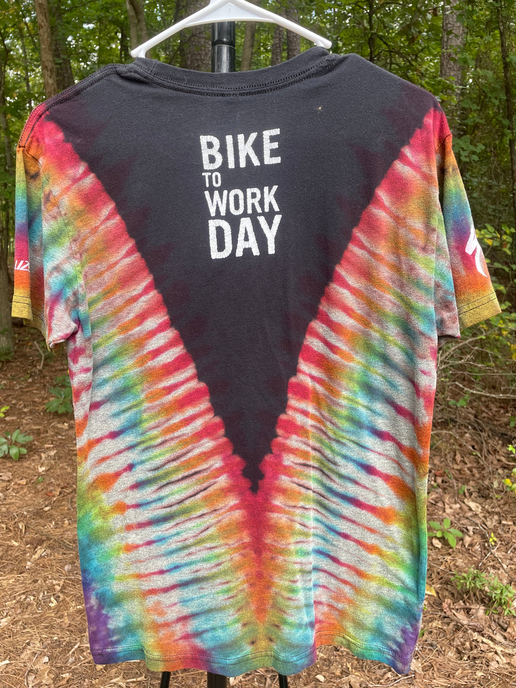 Specialized Bike to Work Day Short Sleeve Reverse Tie Dye T-Shirt (Men's Small)