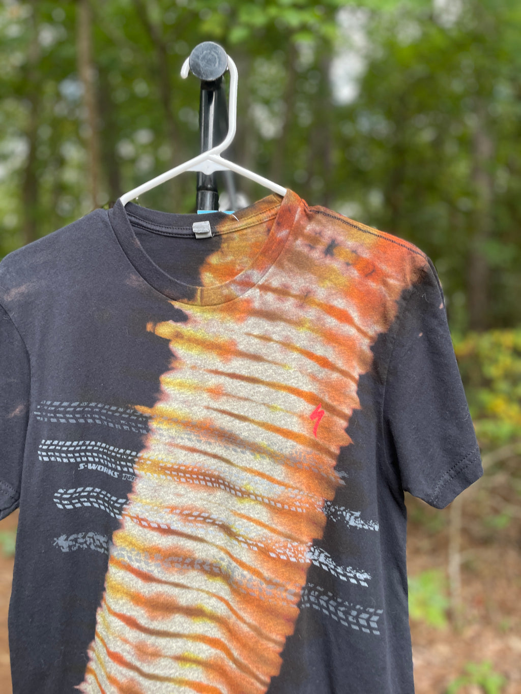 Specialized Bike Tracks Short Sleeve Bleach Dye T-Shirt (Men's Medium)