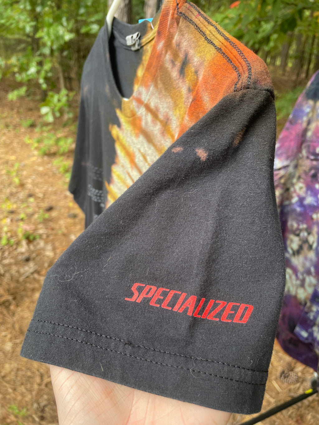 Specialized Bike Tracks Short Sleeve Bleach Dye T-Shirt (Men's Medium)