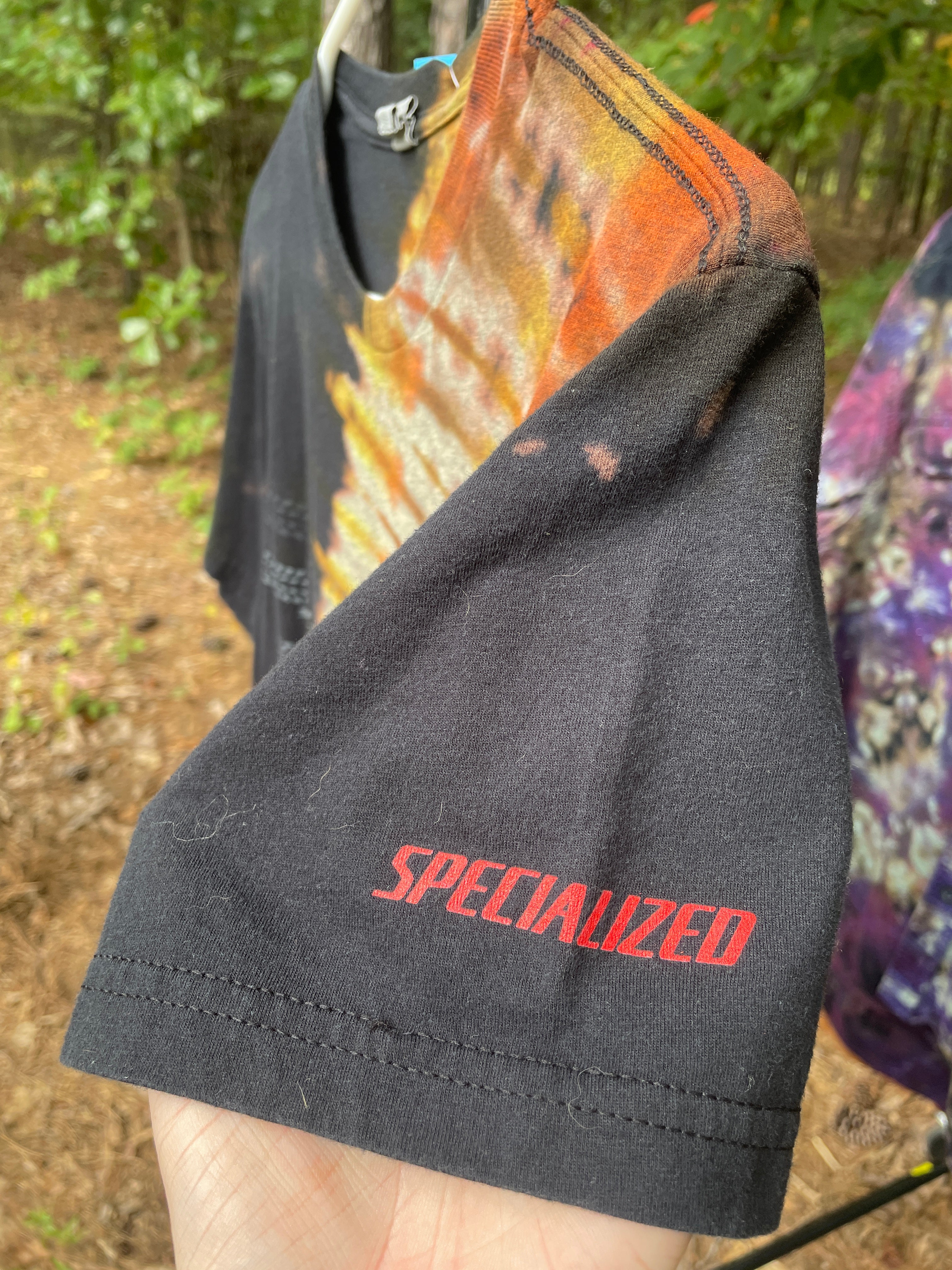 Specialized Bike Tracks Short Sleeve Bleach Dye T-Shirt (Men's Medium)