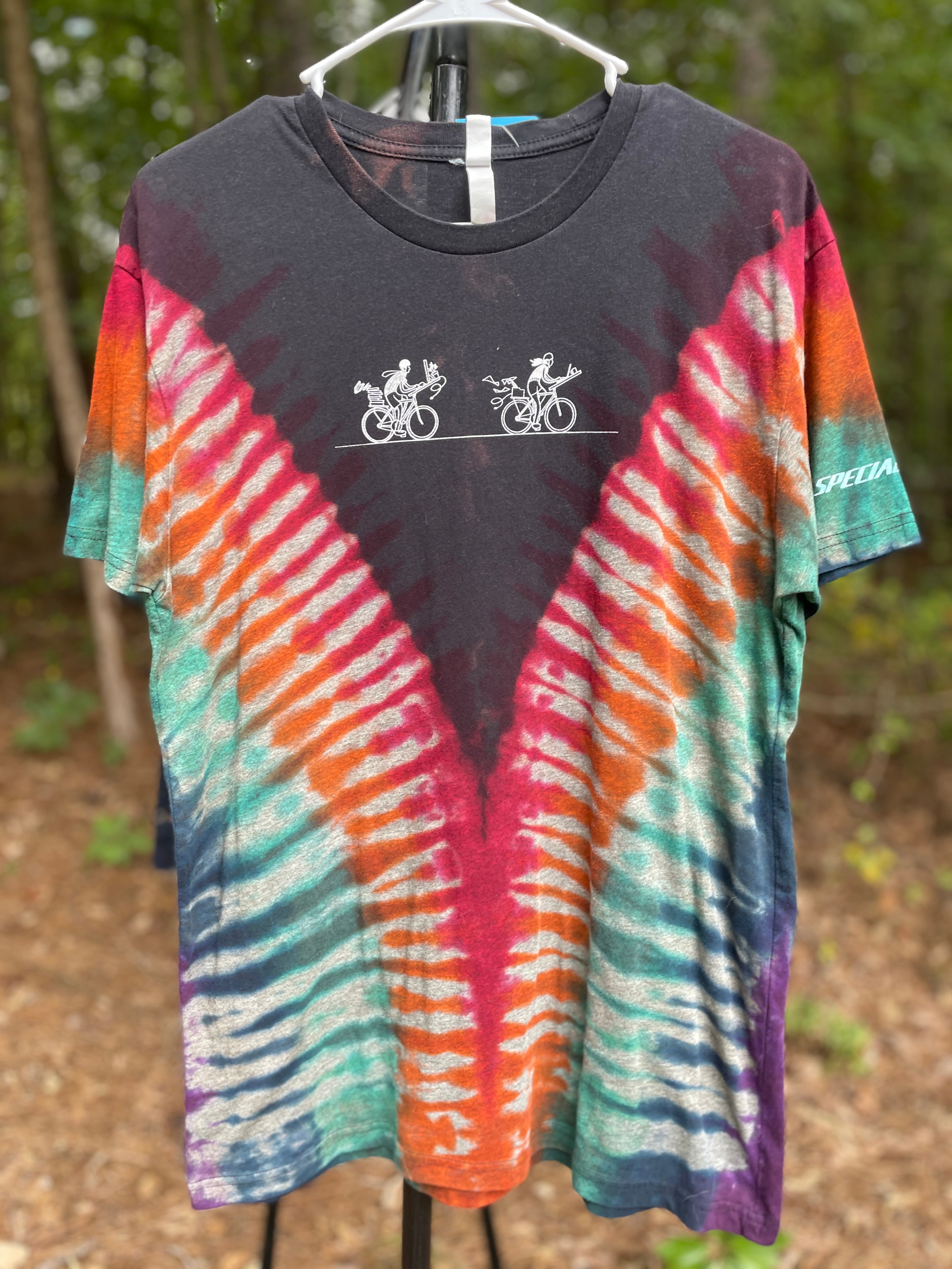 Specialized Bike to Work Day Short Sleeve Reverse Tie Dye T-Shirt (Men's Medium)