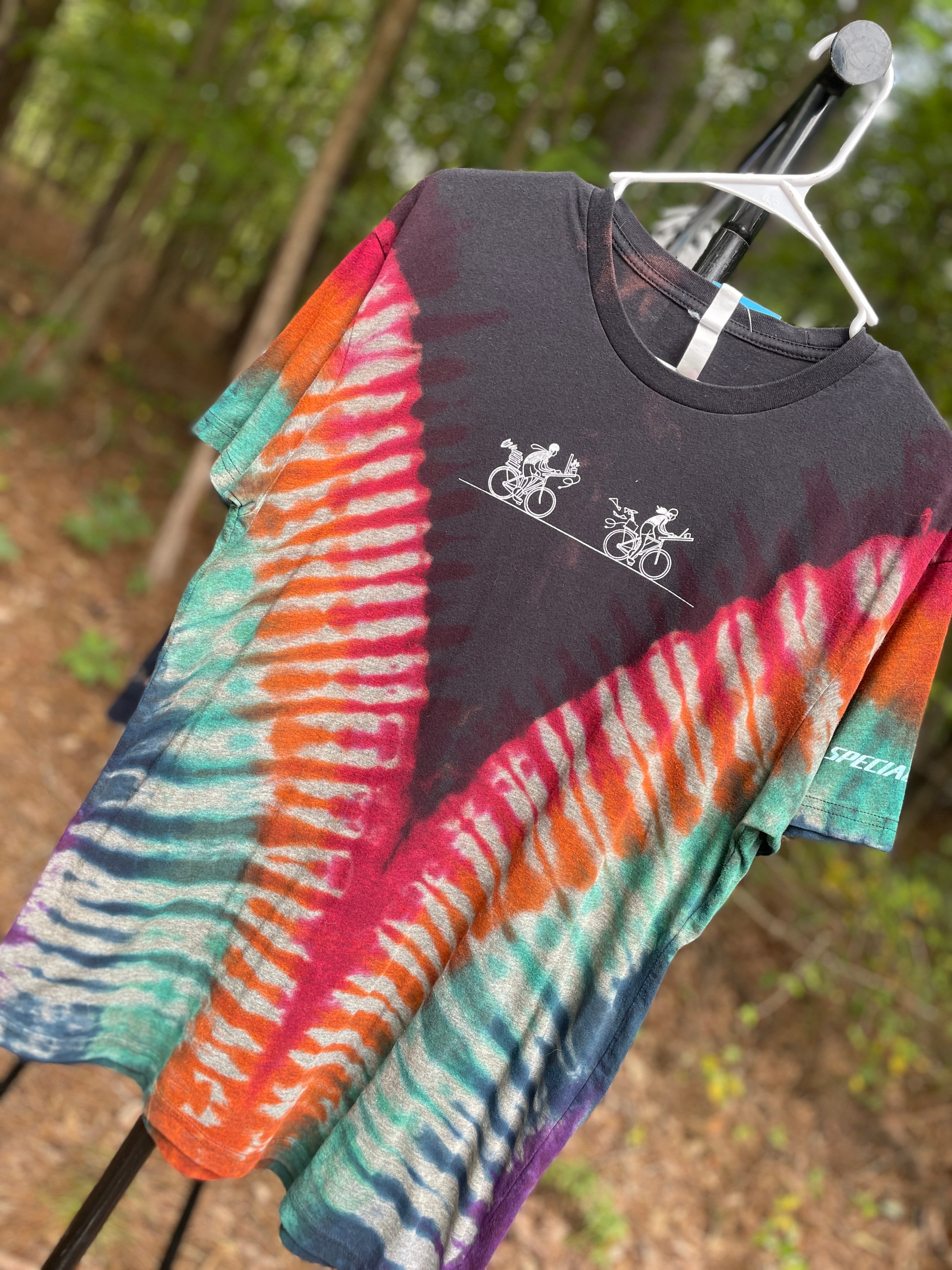 Specialized Bike to Work Day Short Sleeve Reverse Tie Dye T-Shirt (Men's Medium)