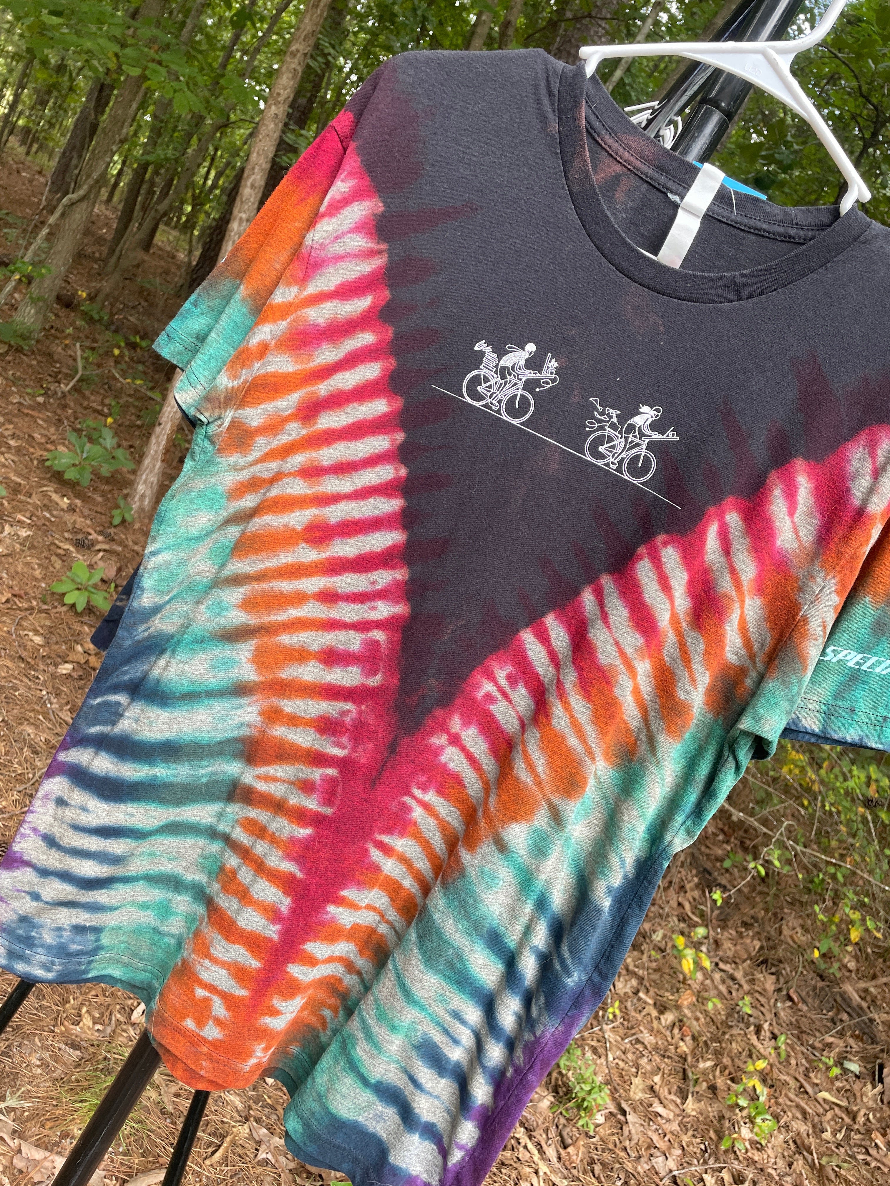 Specialized Bike to Work Day Short Sleeve Reverse Tie Dye T-Shirt (Men's Medium)