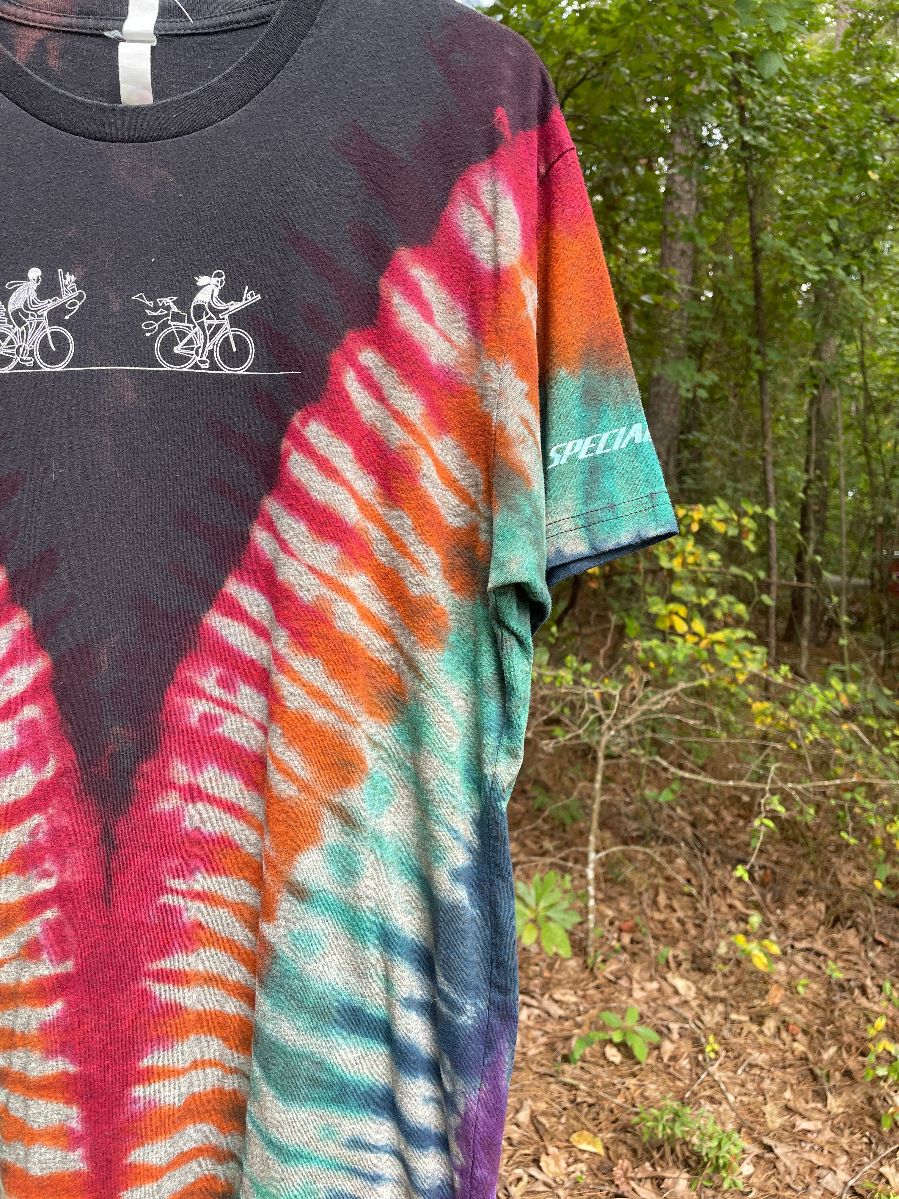 Specialized Bike to Work Day Short Sleeve Reverse Tie Dye T-Shirt (Men's Medium)