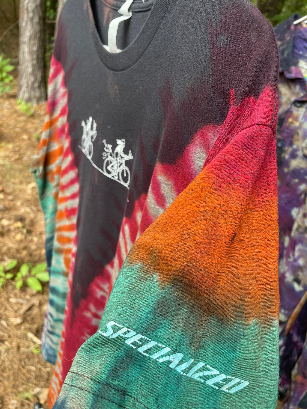 Specialized Bike to Work Day Short Sleeve Reverse Tie Dye T-Shirt (Men's Medium)