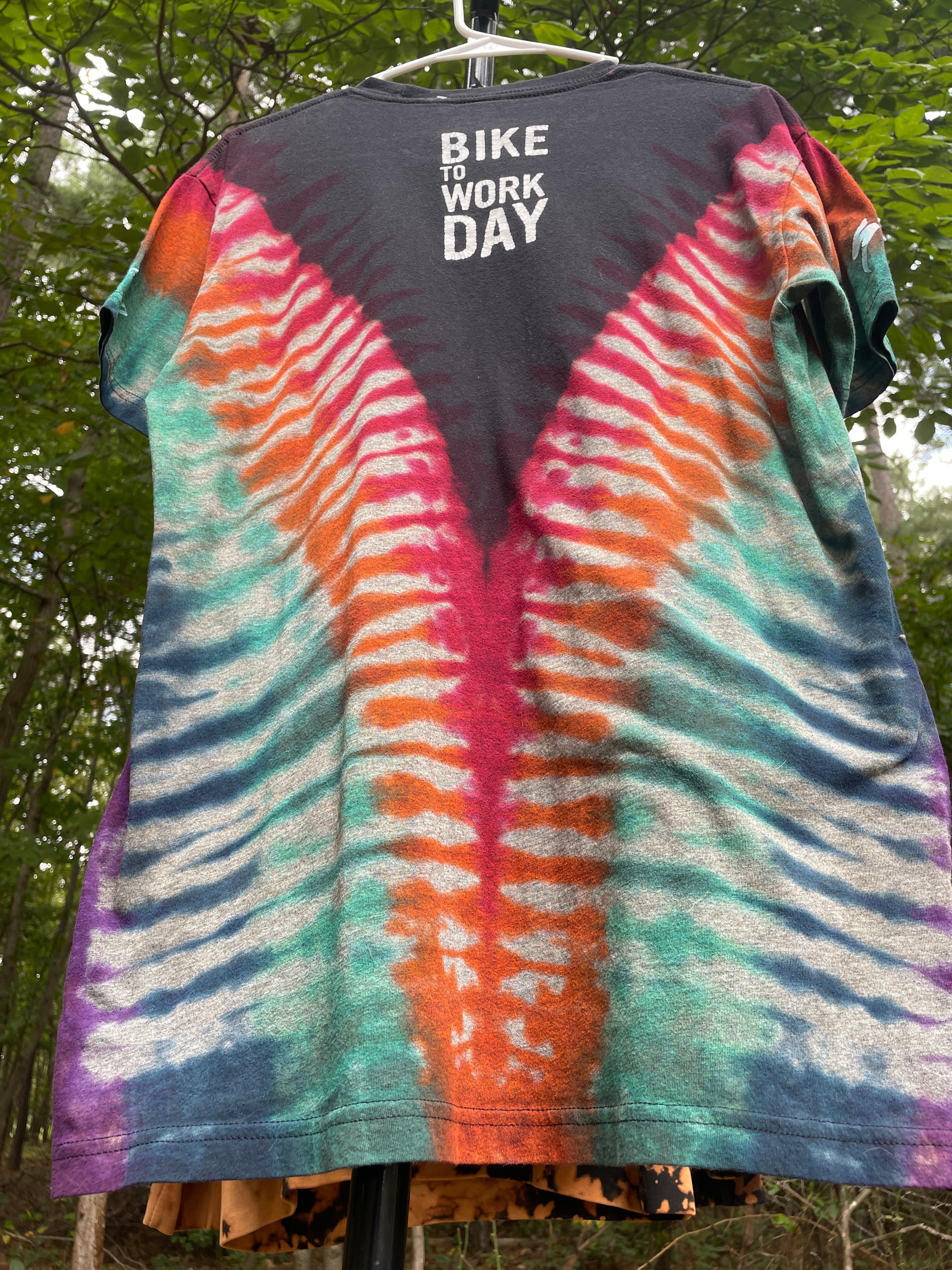 Specialized Bike to Work Day Short Sleeve Reverse Tie Dye T-Shirt (Men's Medium)