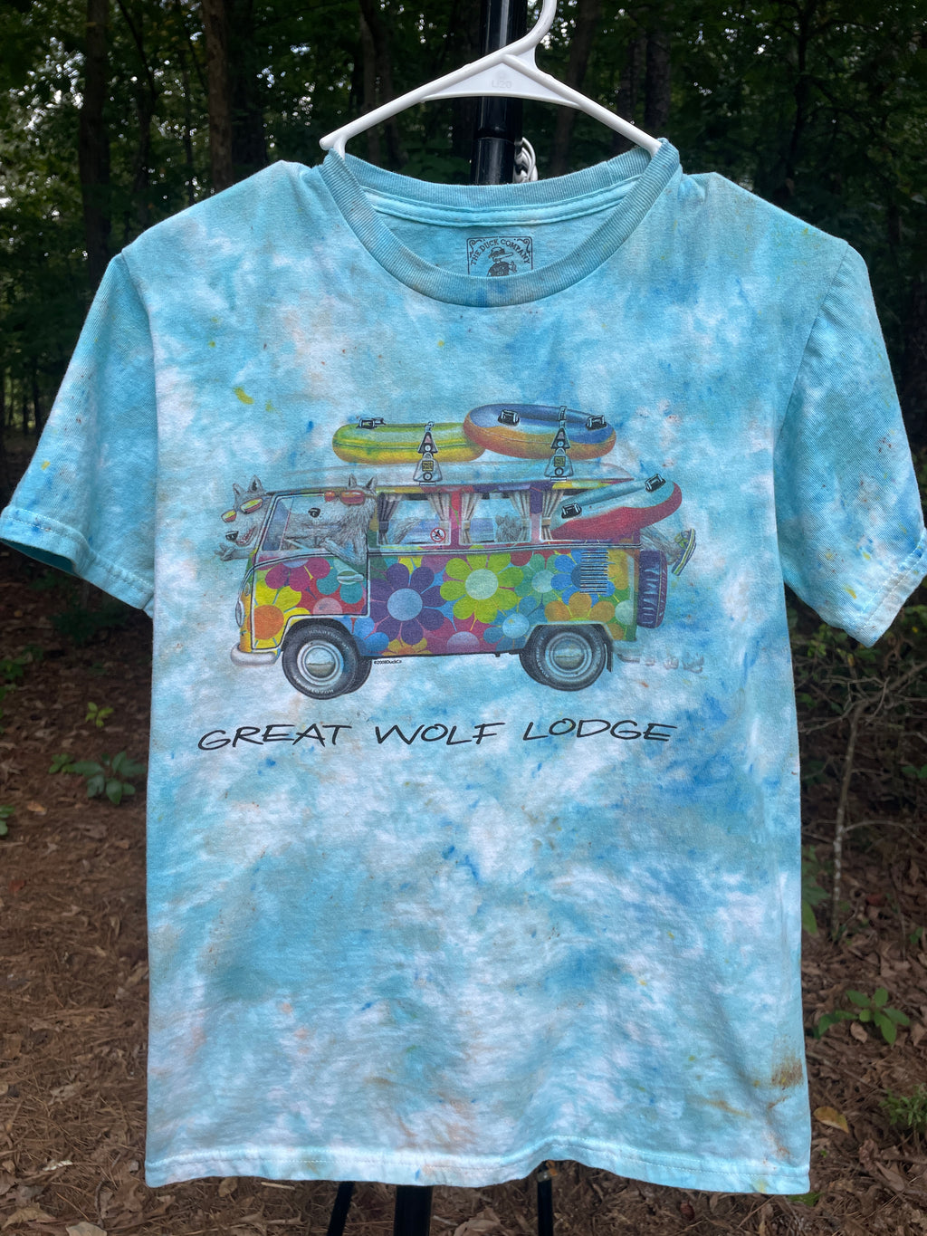 Great Wolf Lodge (Williamsburg, VA) Short Sleeve Tie Dye T-Shirt (Men's Small)
