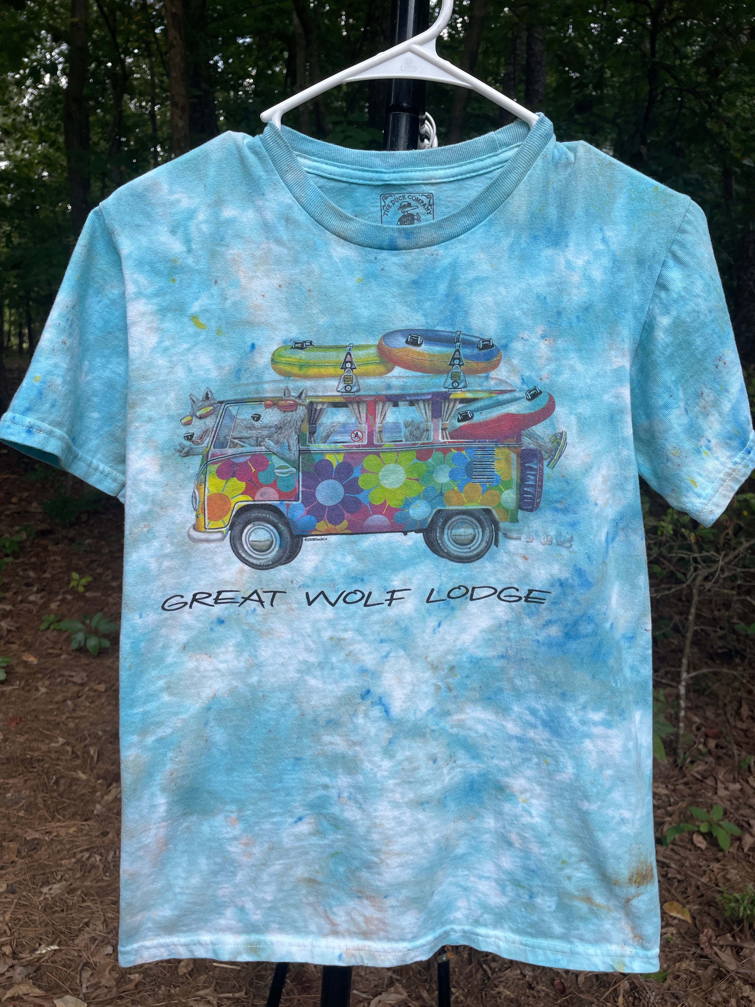 Great Wolf Lodge (Williamsburg, VA) Short Sleeve Tie Dye T-Shirt (Men's Small)