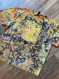 Pikachu Black and Yellow Reverse Tie Dye Short Sleeve T-Shirt | Men's XXL