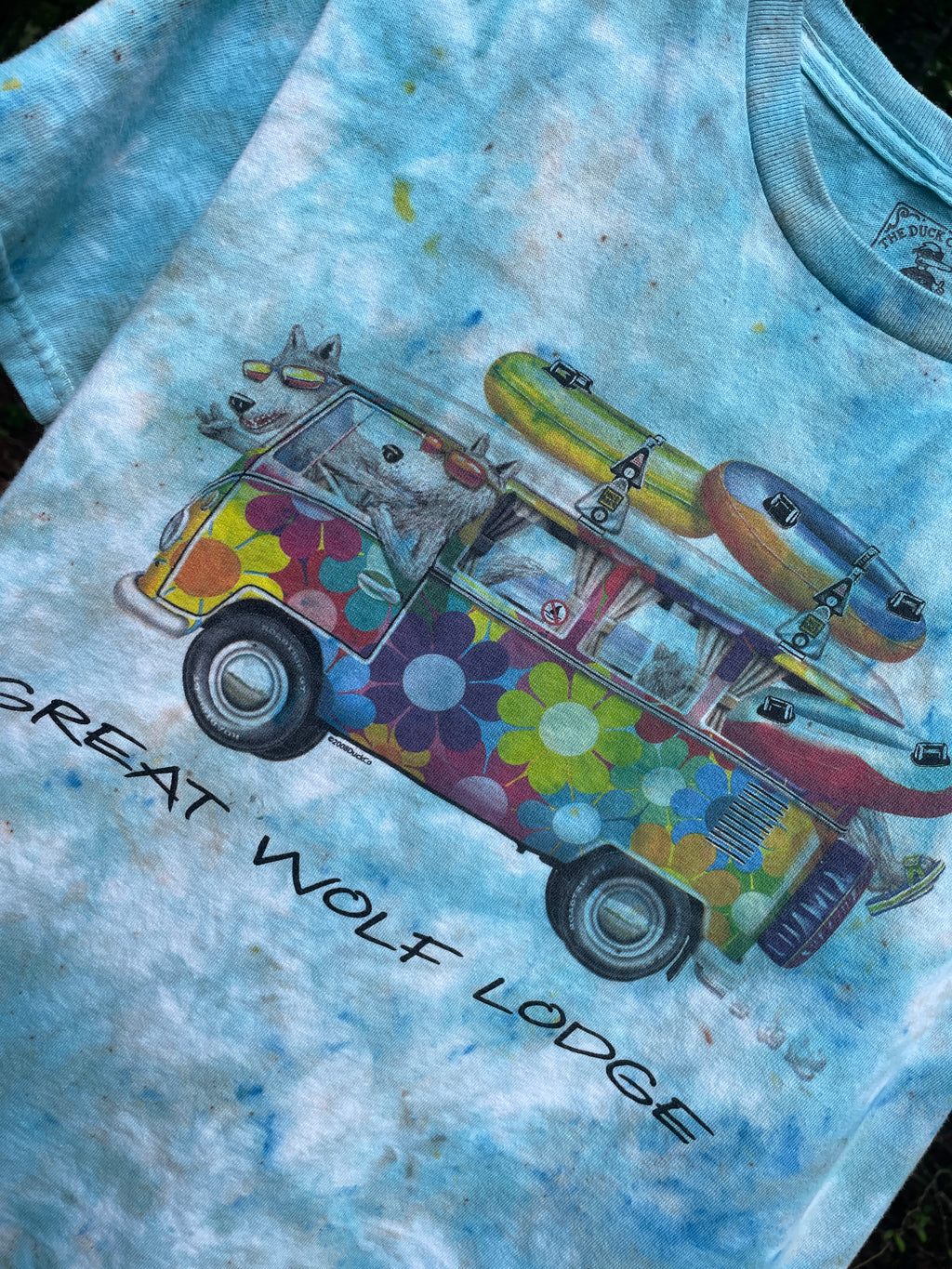 Great Wolf Lodge (Williamsburg, VA) Short Sleeve Tie Dye T-Shirt (Men's Small)