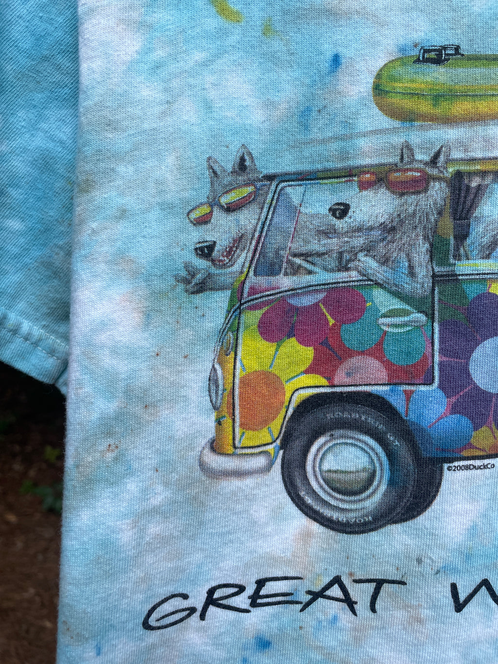 Great Wolf Lodge (Williamsburg, VA) Short Sleeve Tie Dye T-Shirt (Men's Small)