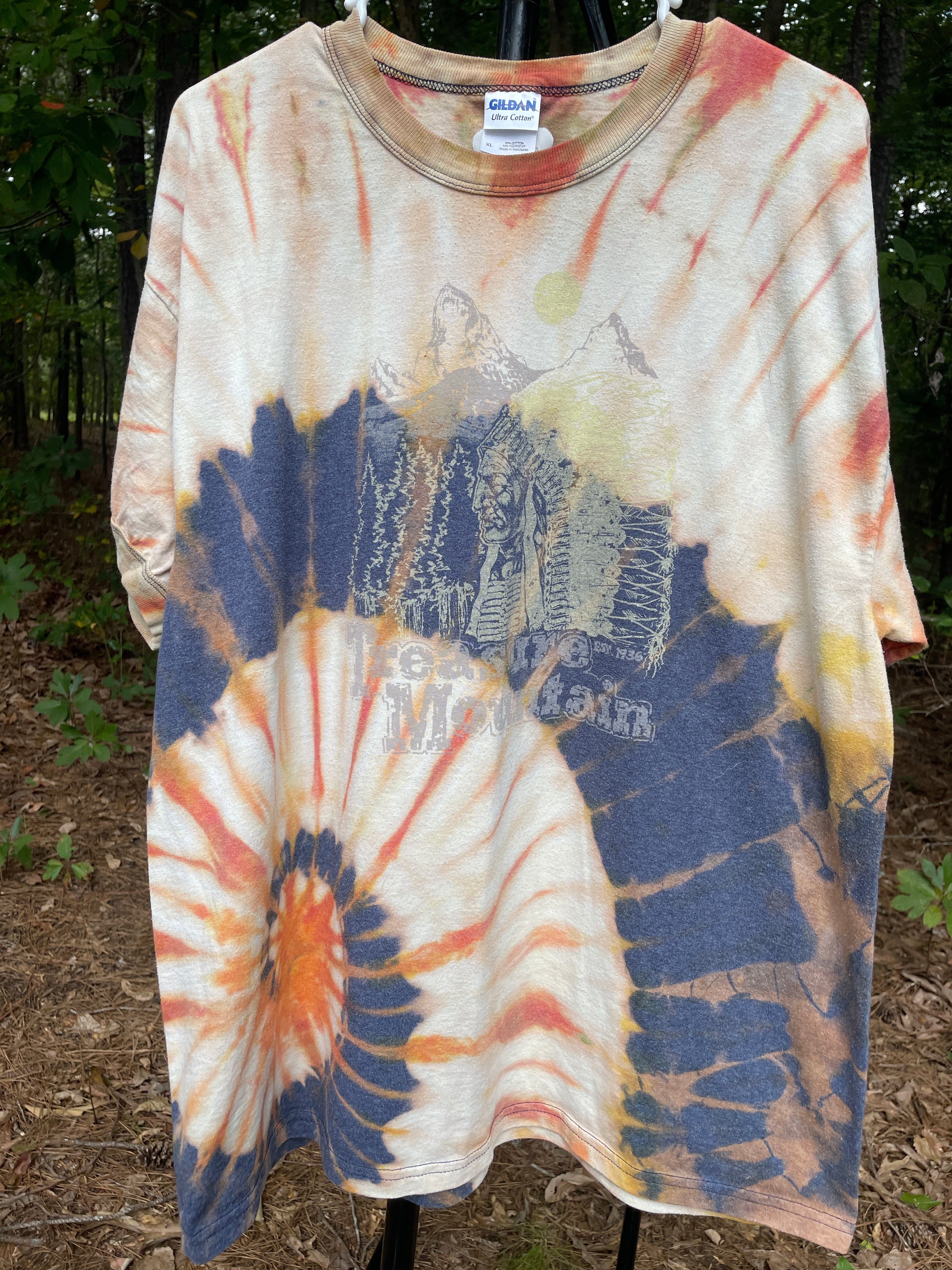 Treasure Mountain (Colorado) Short Sleeve Tie Dye T-Shirt (Men's XL)