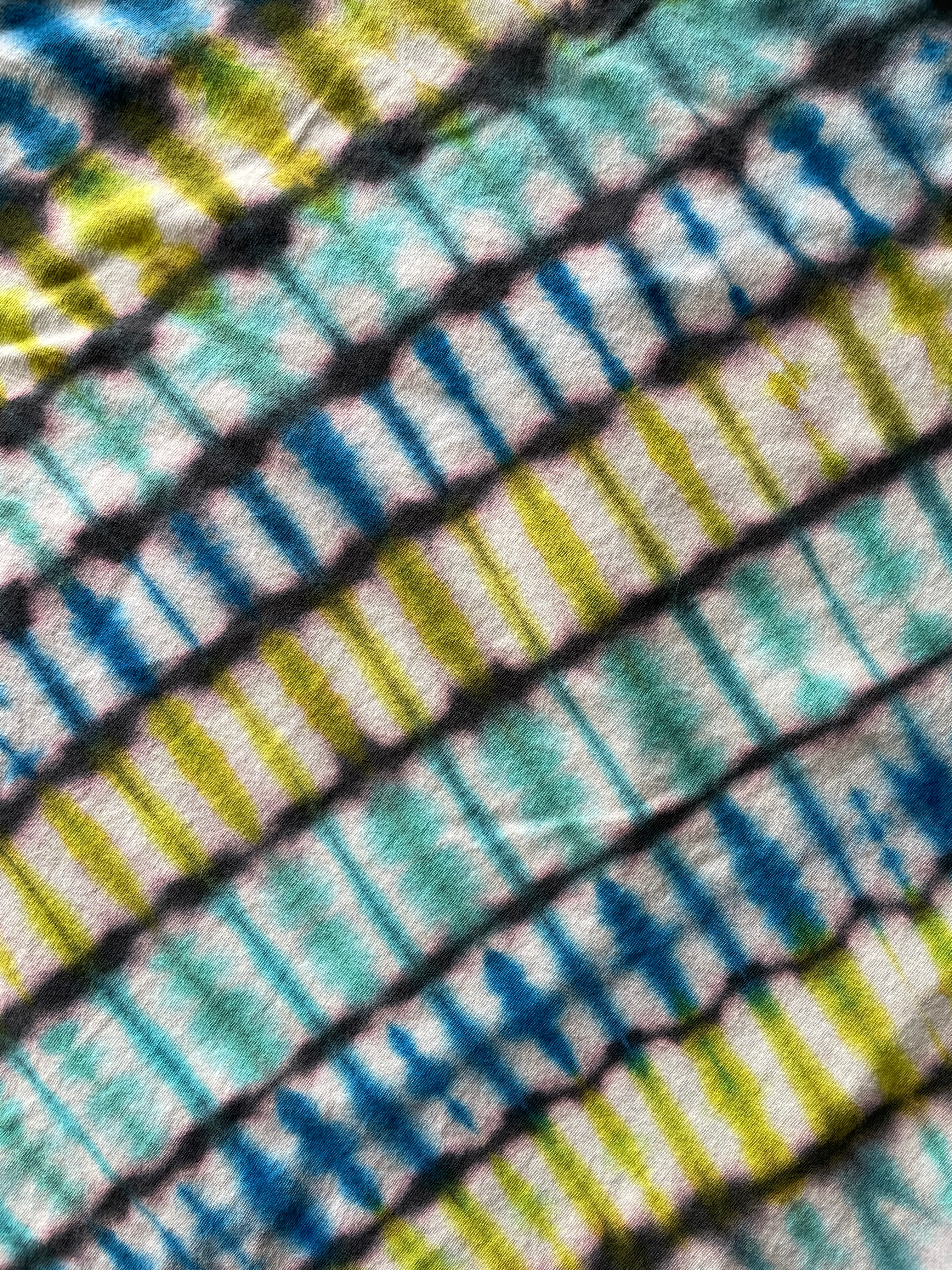 XL Men’s NASA Planet Earth Handmade Reverse Tie Dye T-Shirt | One-Of-a-Kind Gray, Green, and Blue Short Sleeve