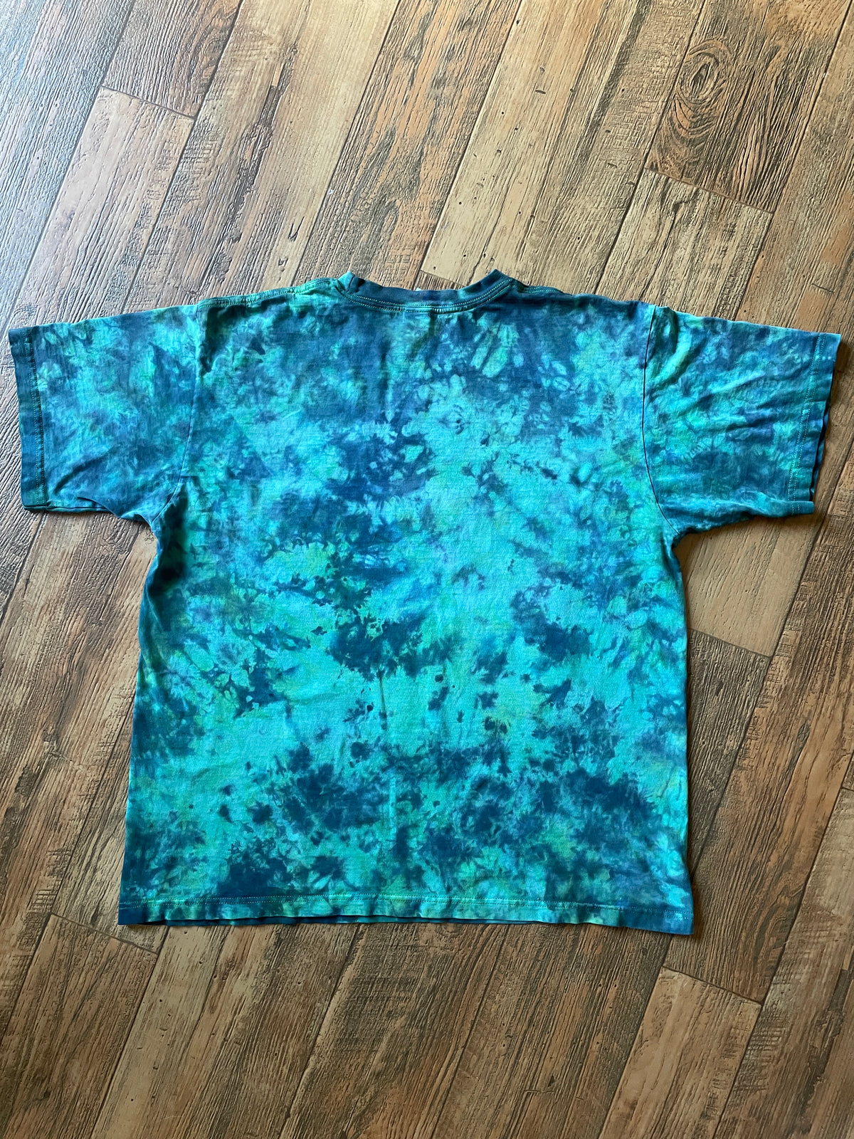 The North Face Half Dome Green and Black Tie Dye Short Sleeve T-Shirt | Men's XL